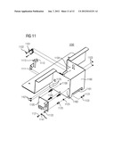 DEVICE FOR ALIGNING AND BINDING SHEETS COMPRISING AN INCLINED SUPPORT     SURFACE diagram and image