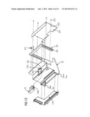 DEVICE FOR ALIGNING AND BINDING SHEETS COMPRISING AN INCLINED SUPPORT     SURFACE diagram and image