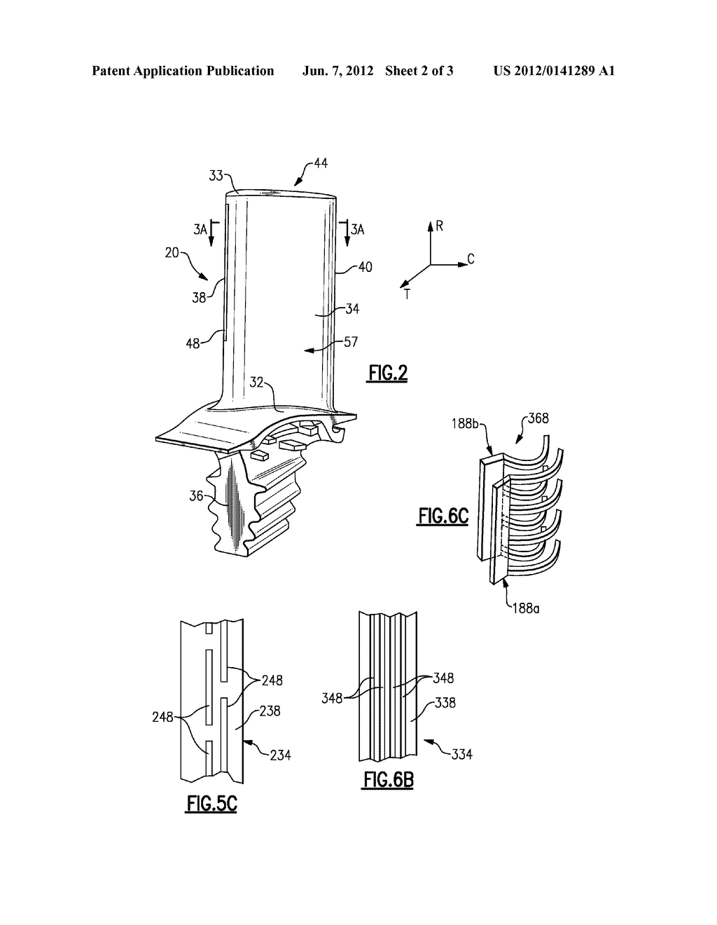 AIRFOIL WITH WRAPPED LEADING EDGE COOLING PASSAGE - diagram, schematic, and image 03