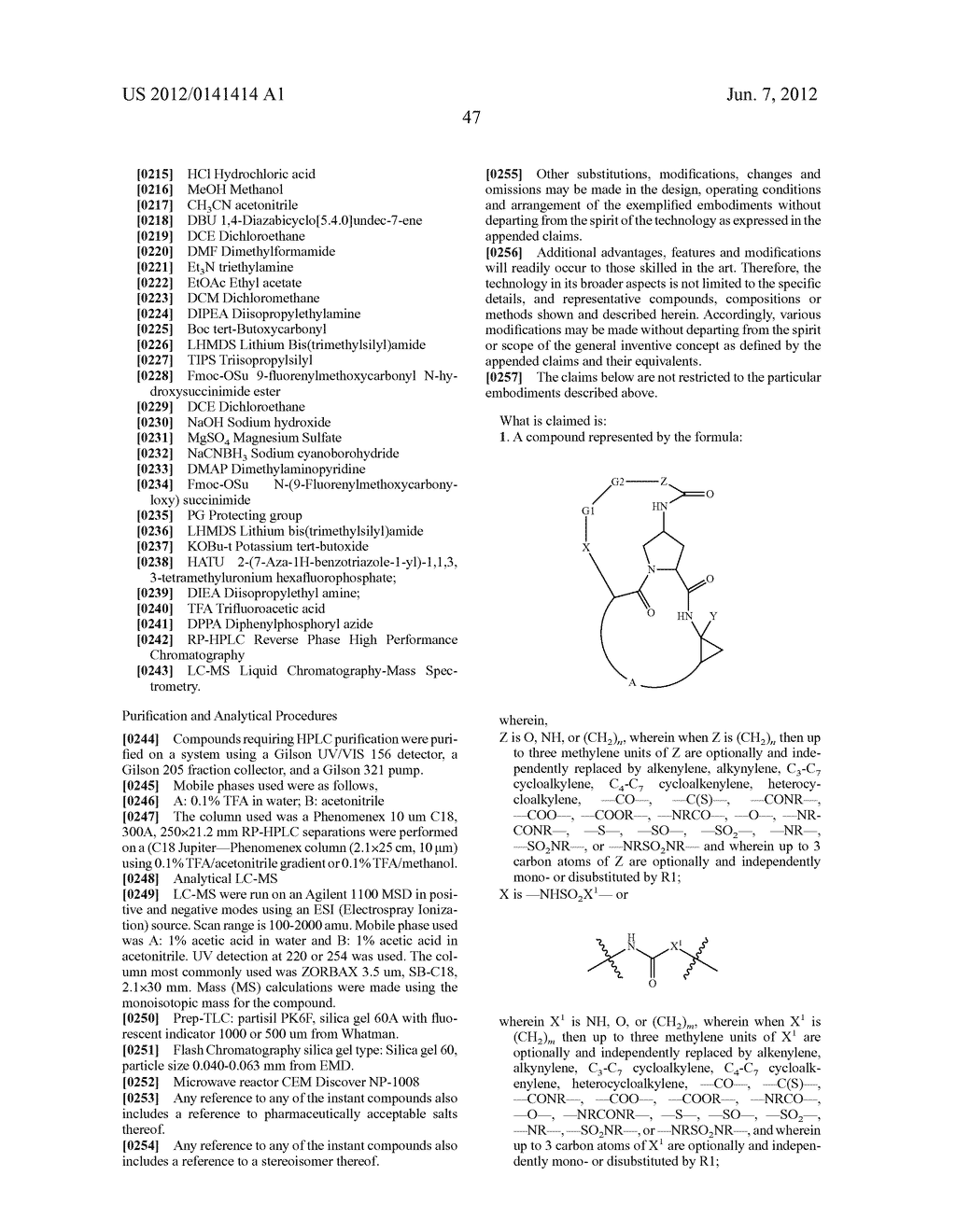 Bimacrocylic HCV NS3 Protease Inhibitors - diagram, schematic, and image 48