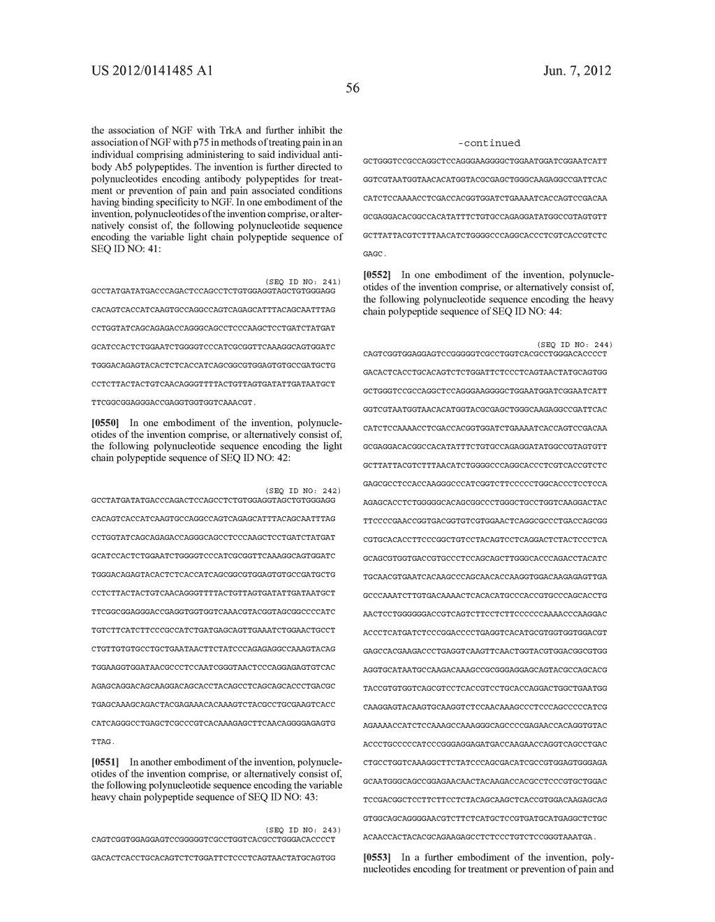 METHODS OF PREVENTING OR TREATING PAIN USING ANTI-NGF ANTIBODIES - diagram, schematic, and image 153