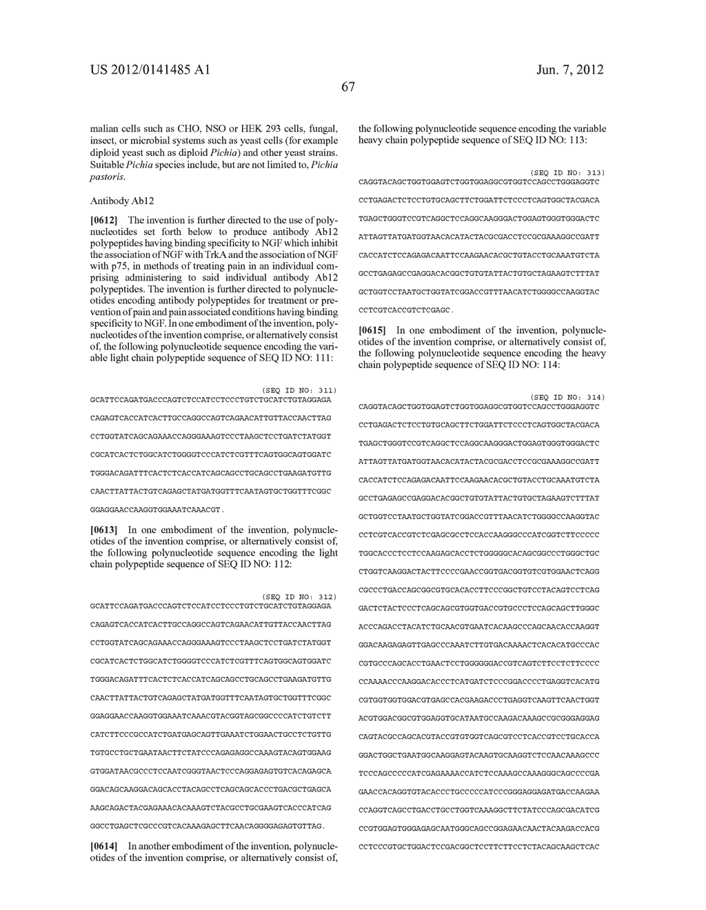 METHODS OF PREVENTING OR TREATING PAIN USING ANTI-NGF ANTIBODIES - diagram, schematic, and image 164