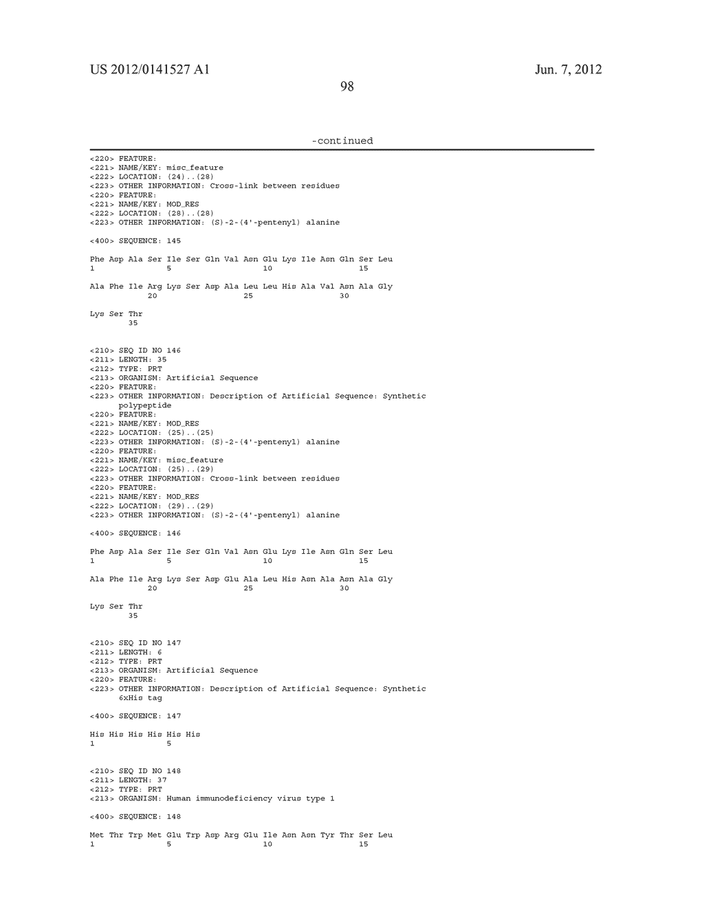 STRUCTURED VIRAL PEPTIDE COMPOSITIONS AND METHODS OF USE - diagram, schematic, and image 147