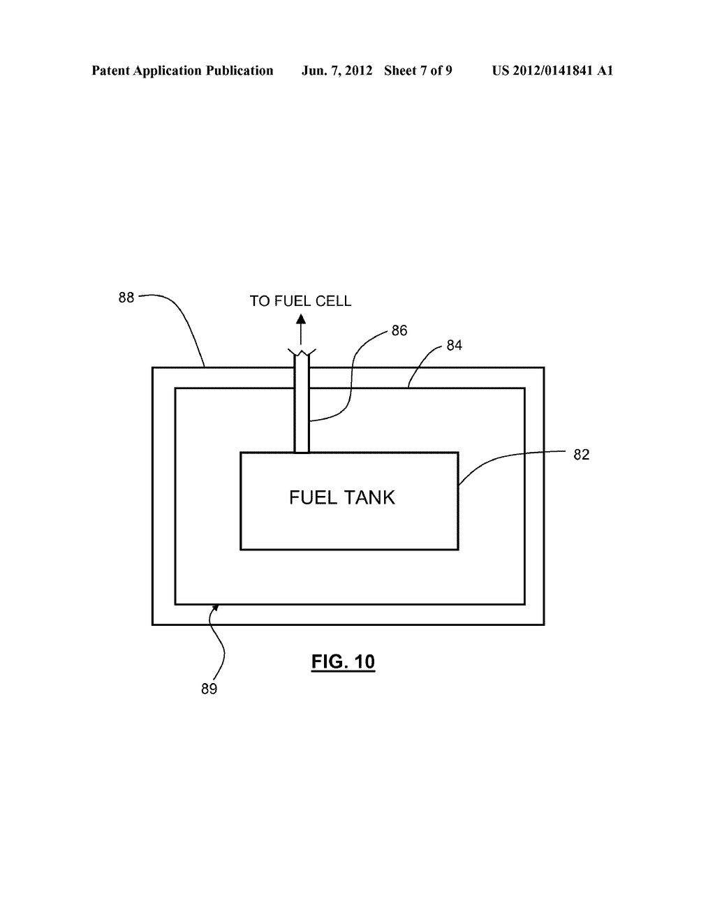 MOBILE ELECTRONIC DEVICE HAVING A FUEL CELL WITH A FUEL TANK SURROUNDING A     BATTERY - diagram, schematic, and image 08