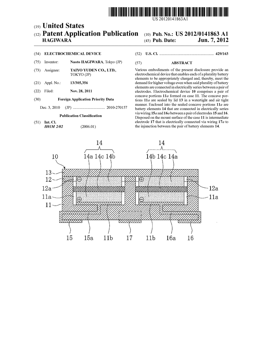 ELECTROCHEMICAL DEVICE - diagram, schematic, and image 01