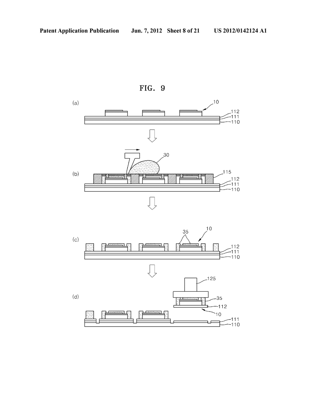 METHOD OF APPLYING PHOSPHOR TO SEMICONDUCTOR LIGHT-EMITTING DEVICE - diagram, schematic, and image 09