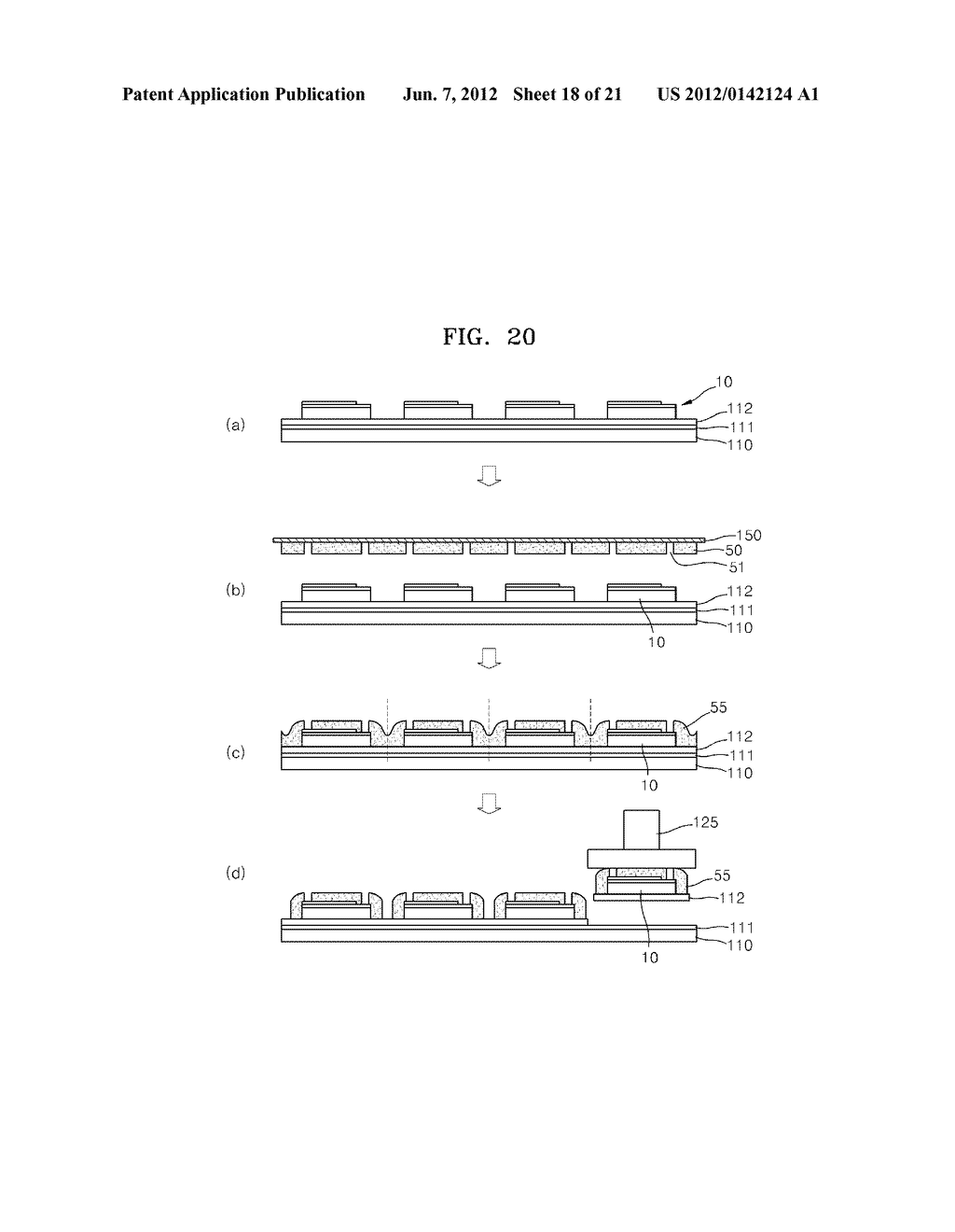 METHOD OF APPLYING PHOSPHOR TO SEMICONDUCTOR LIGHT-EMITTING DEVICE - diagram, schematic, and image 19