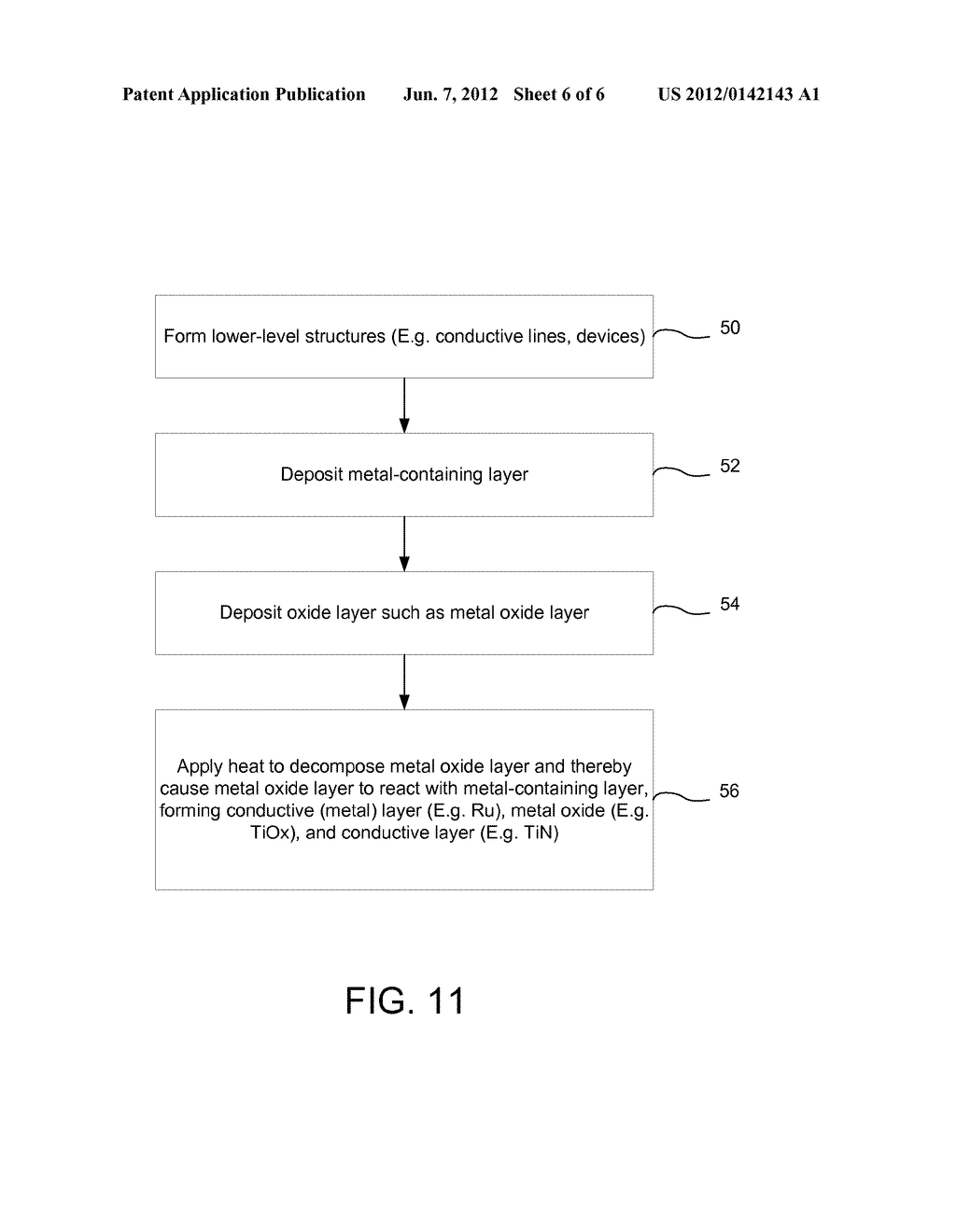 Methods for Forming Resistive Switching Memory Elements by Heating     Deposited Layers - diagram, schematic, and image 07