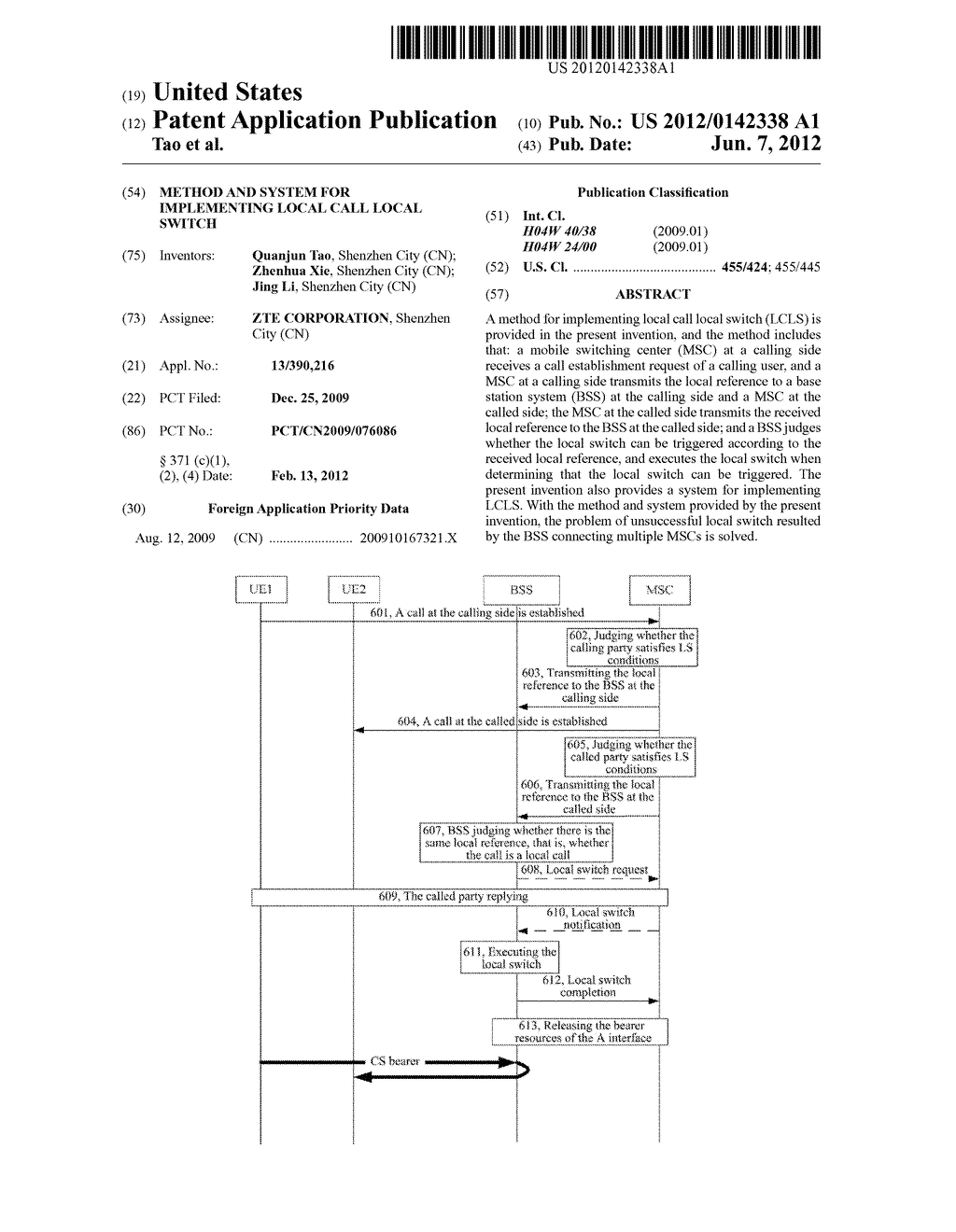 METHOD AND SYSTEM FOR IMPLEMENTING LOCAL CALL LOCAL SWITCH - diagram, schematic, and image 01