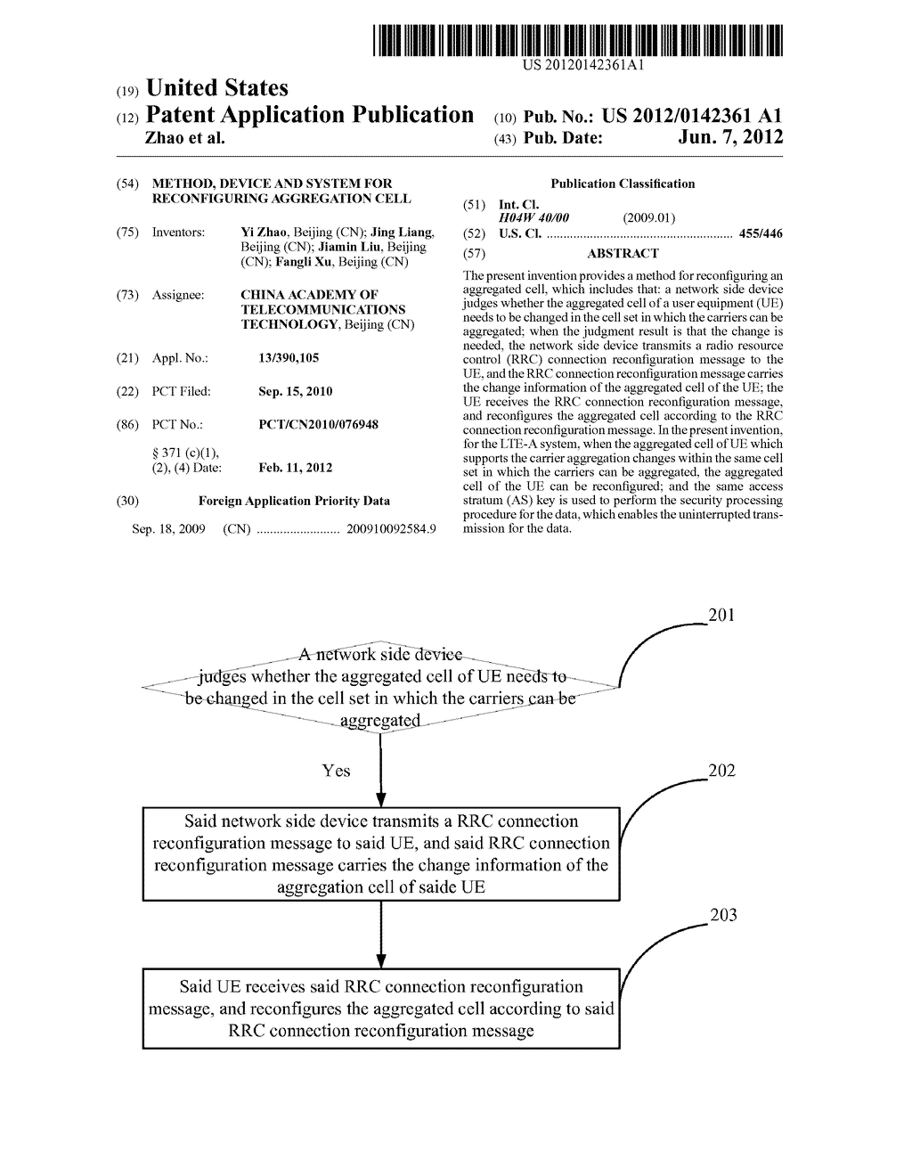 Method, Device and System for Reconfiguring Aggregation Cell - diagram, schematic, and image 01