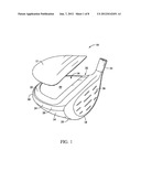 GOLF CLUB HEAD HAVING A COMPOSITE CROWN diagram and image