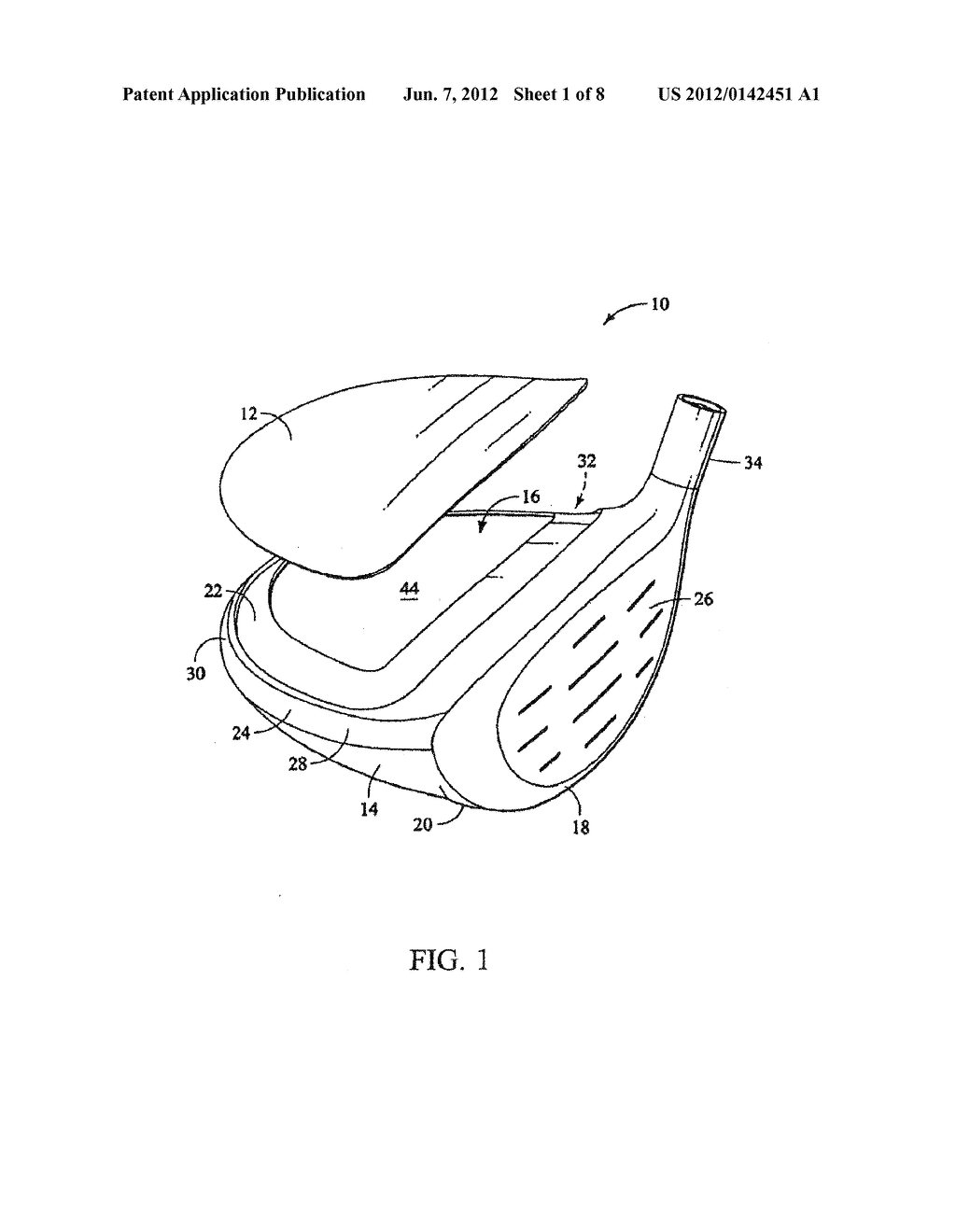 GOLF CLUB HEAD HAVING A COMPOSITE CROWN - diagram, schematic, and image 02