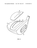 GOLF CLUB HEAD HAVING A COMPOSITE CROWN diagram and image