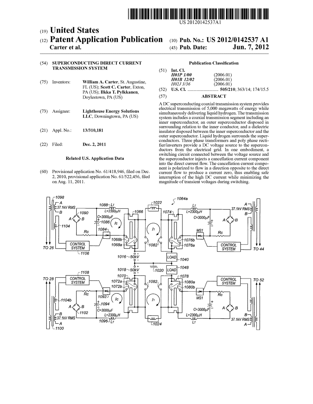 SUPERCONDUCTING DIRECT CURRENT TRANSMISSION SYSTEM - diagram, schematic, and image 01