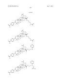 C-28 AMIDES OF MODIFIED C-3 BETULINIC ACID DERIVATIVES AS HIV MATURATION     INHIBITORS diagram and image