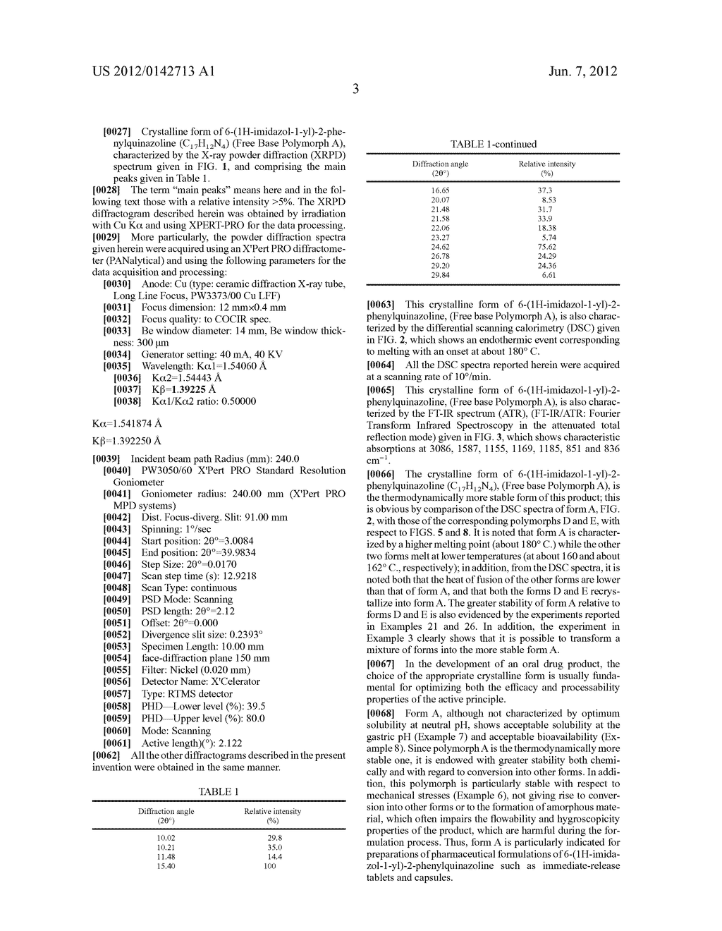 CRYSTALLINE FORMS OF 6-(1H-IMIDAZOL-1-YL)-2-PHENYLQUINAZOLINE - diagram, schematic, and image 70