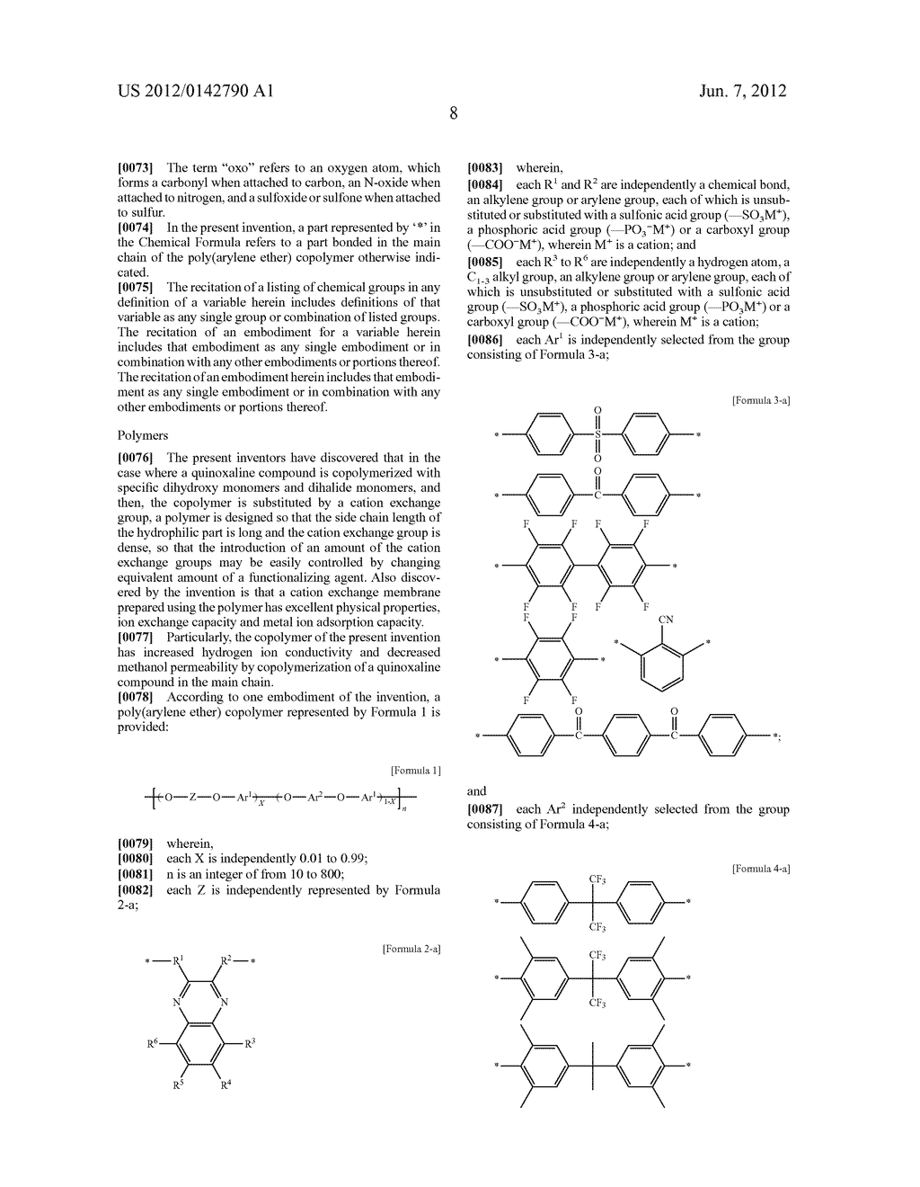 POLY(ARYLENE ETHER) COPOLYMER HAVING CATION-EXCHANGE GROUP, PROCESS OF     MANUFACTURING THE SAME, AND USE THEREOF - diagram, schematic, and image 10