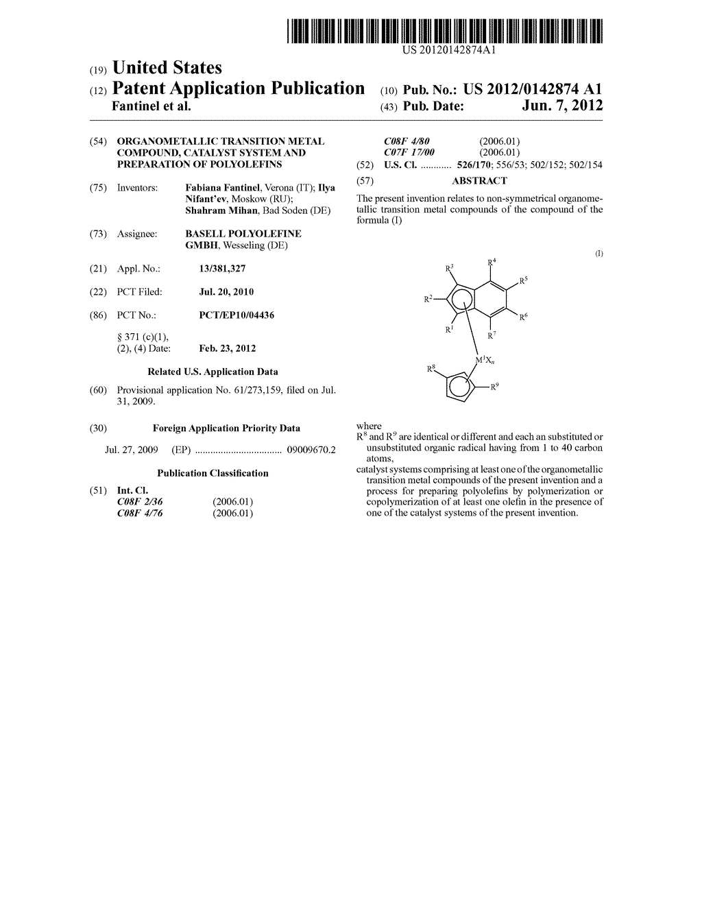 Organometallic Transition Metal Compound, Catalyst System and Preparation     of Polyolefins - diagram, schematic, and image 01