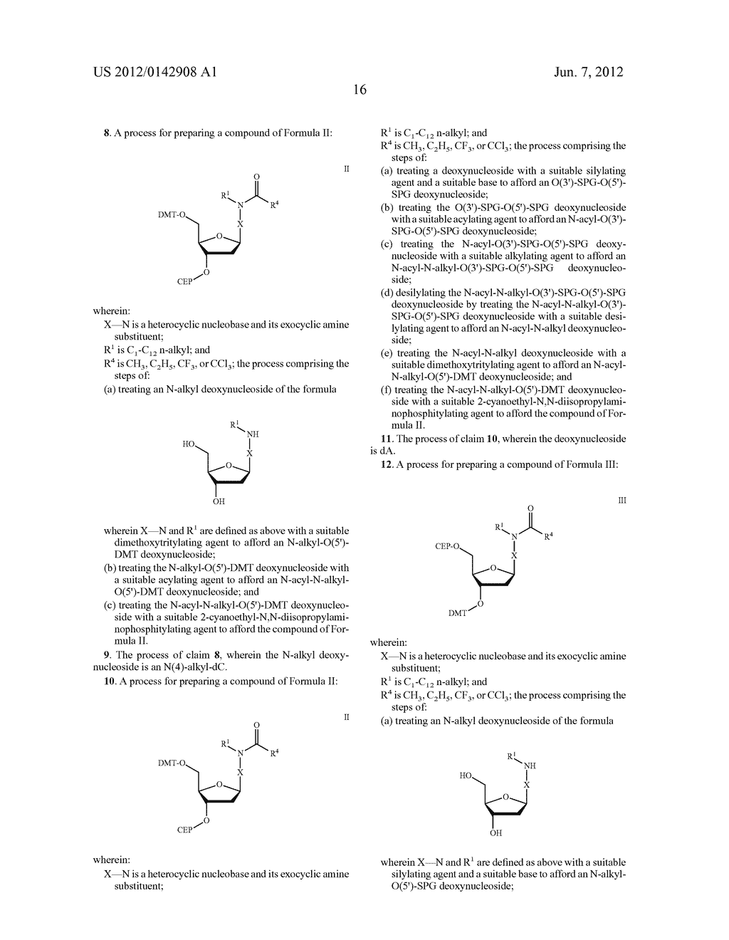 COMPOUNDS FOR THE SYNTHETIC INTRODUCTION OF N-ALKYL NUCLEOSIDES INTO DNA     OLIGONUCLEOTIDES - diagram, schematic, and image 17