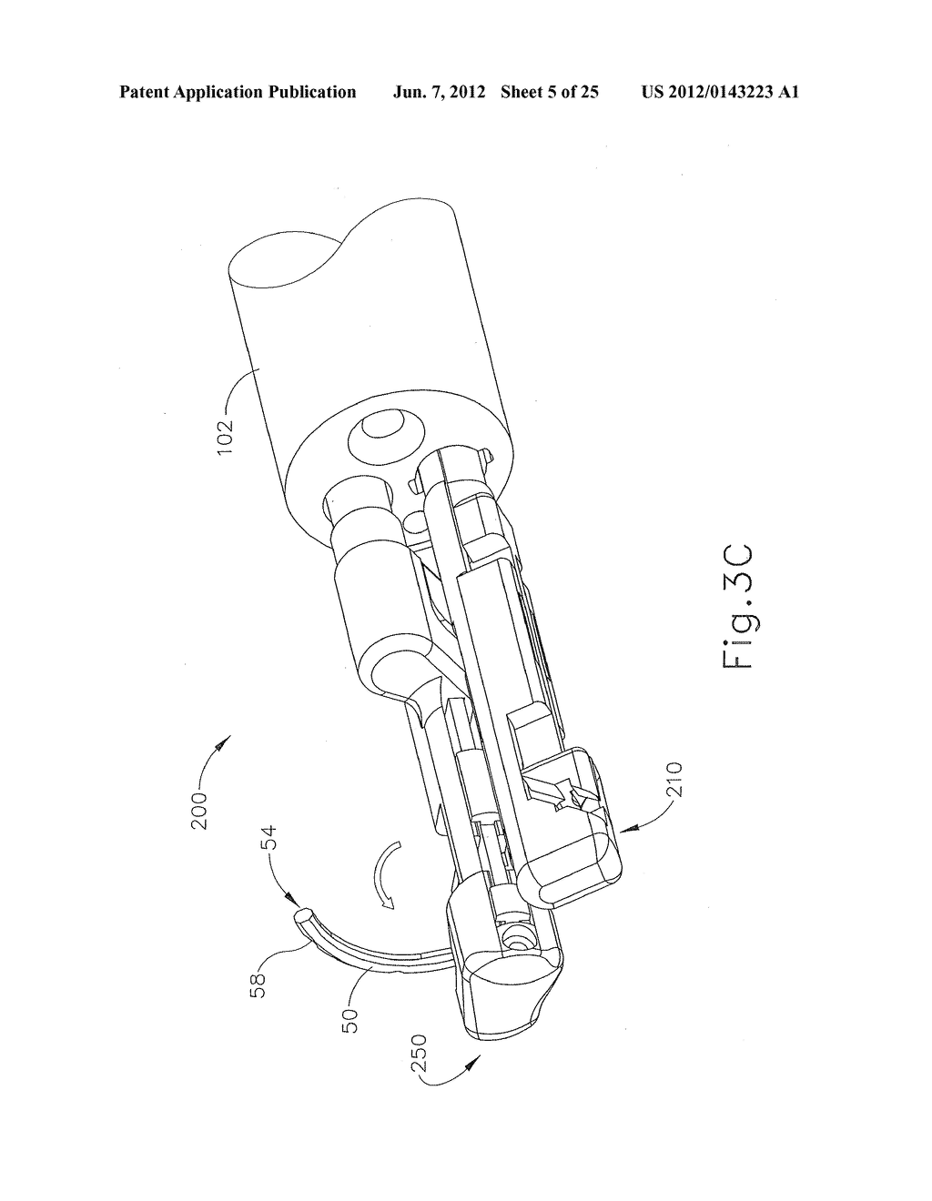 LAPAROSCOPIC SUTURING INSTRUMENT WITH PERPENDICULAR ECCENTRIC NEEDLE     MOTION - diagram, schematic, and image 06