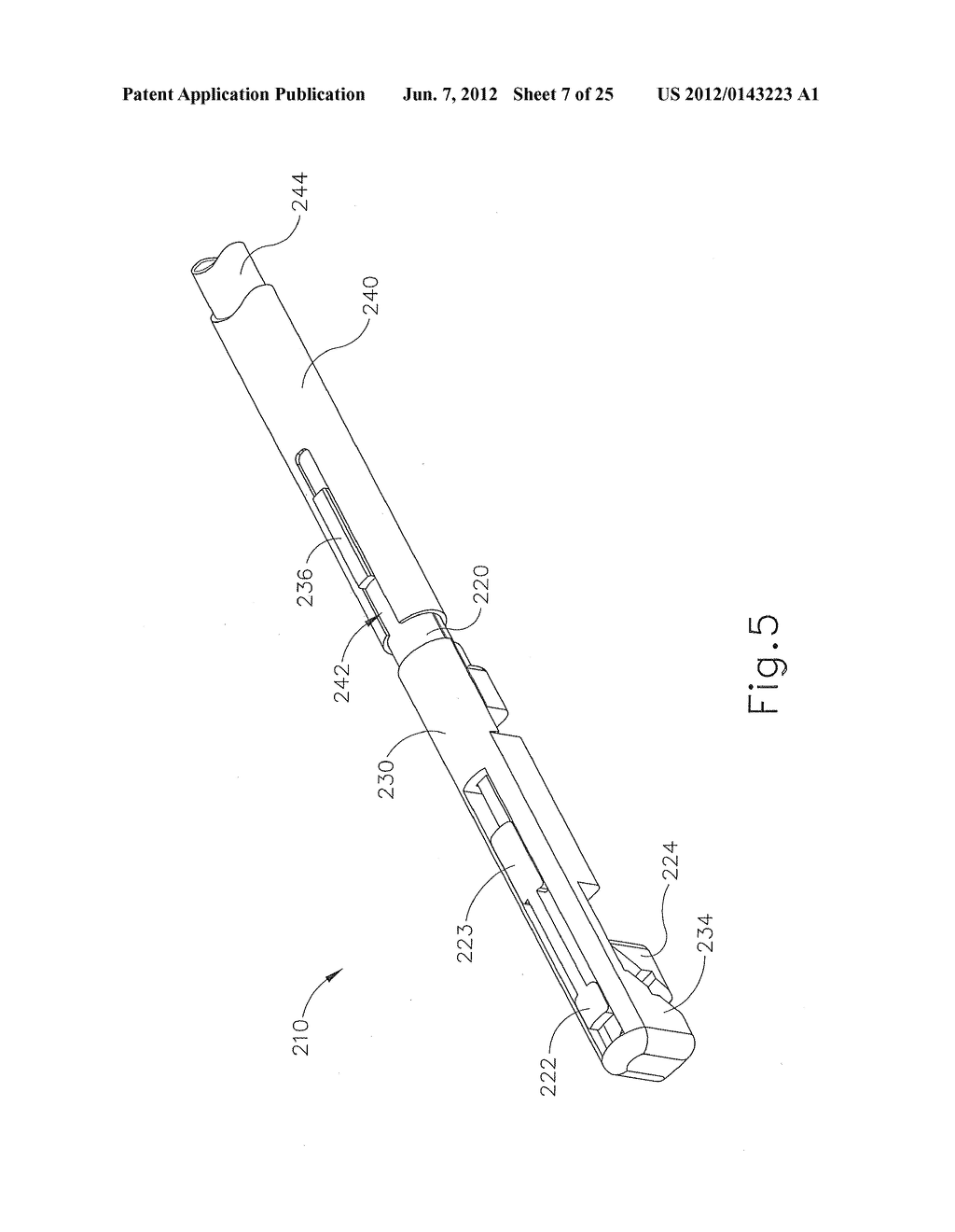 LAPAROSCOPIC SUTURING INSTRUMENT WITH PERPENDICULAR ECCENTRIC NEEDLE     MOTION - diagram, schematic, and image 08