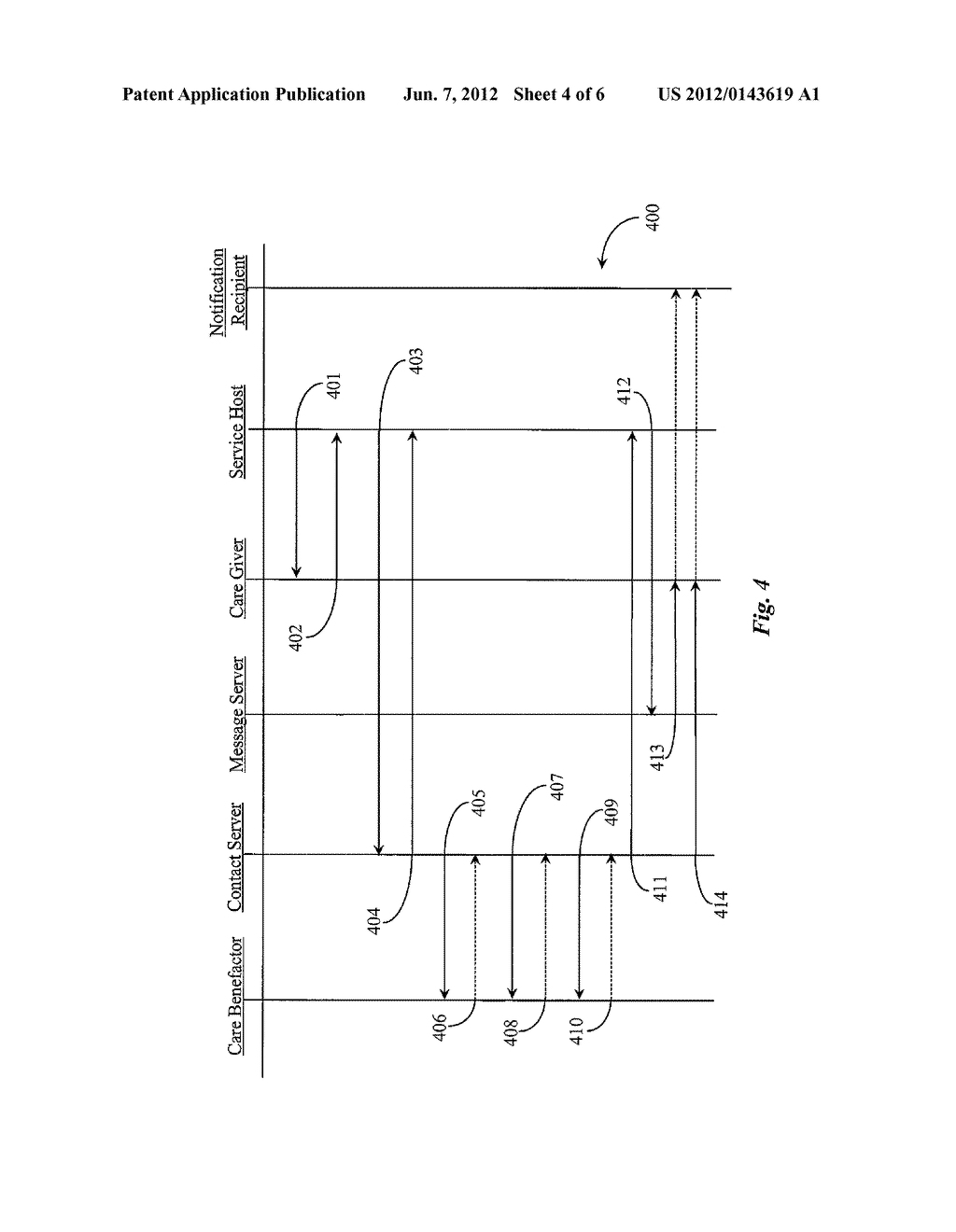 Telecommunications System for Monitoring and for Enabling a Communication     Chain Between Care Givers and Benefactors and for Providing Alert     Notification to Designated Recipients - diagram, schematic, and image 05