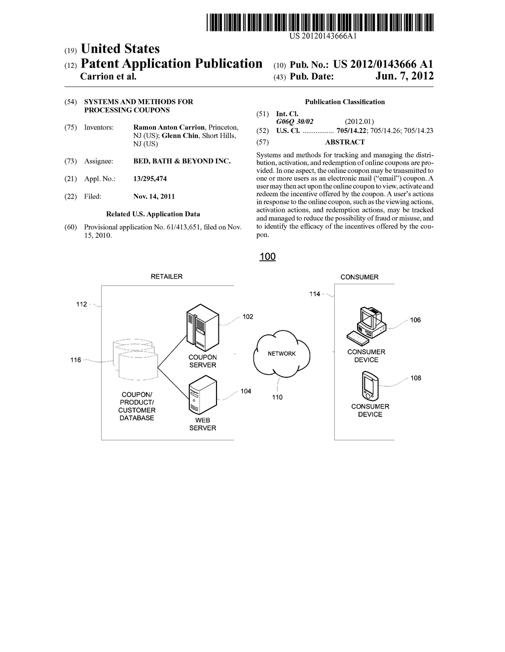 SYSTEMS AND METHODS FOR PROCESSING COUPONS - diagram, schematic, and image 01