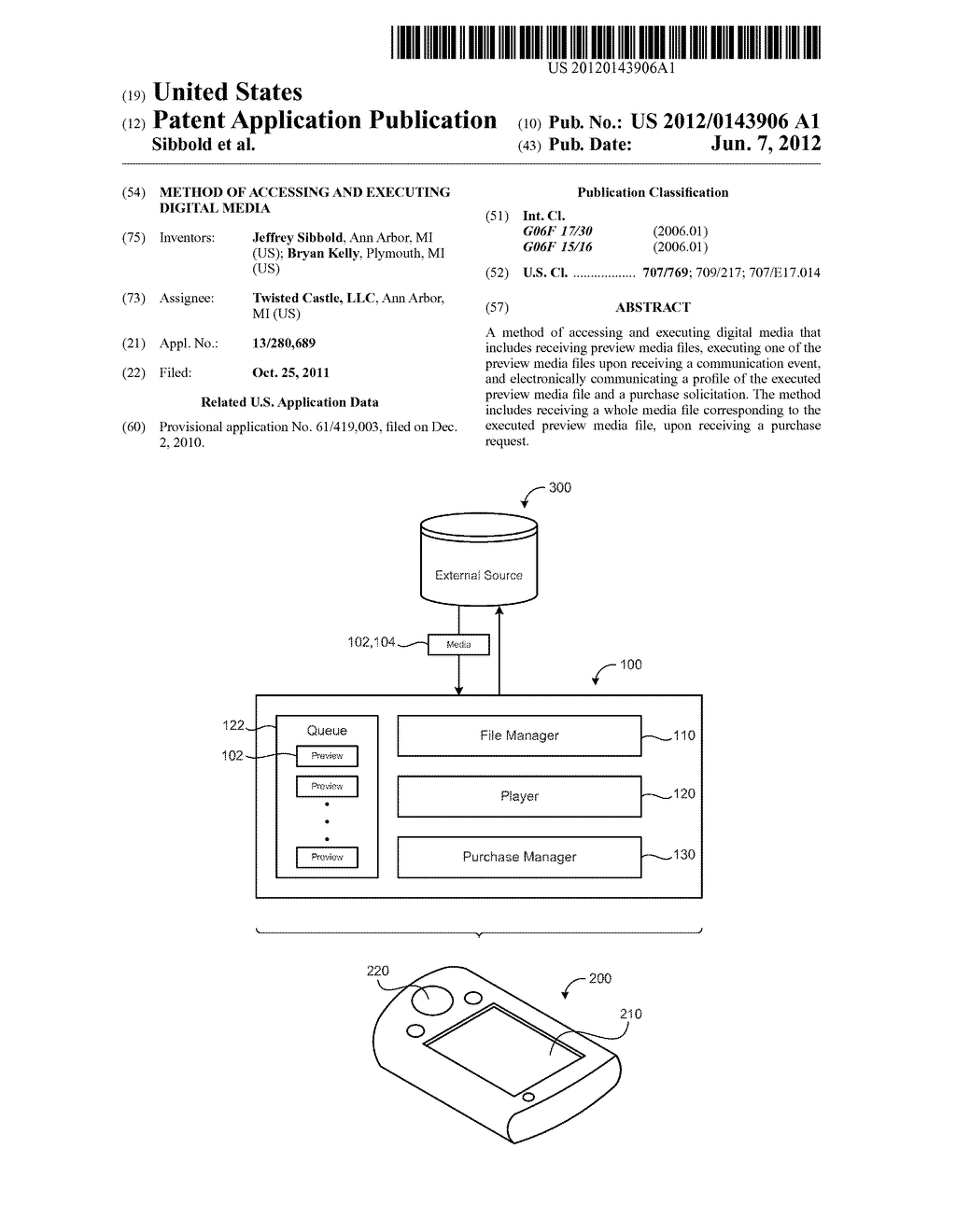 Method of Accessing and Executing Digital Media - diagram, schematic, and image 01