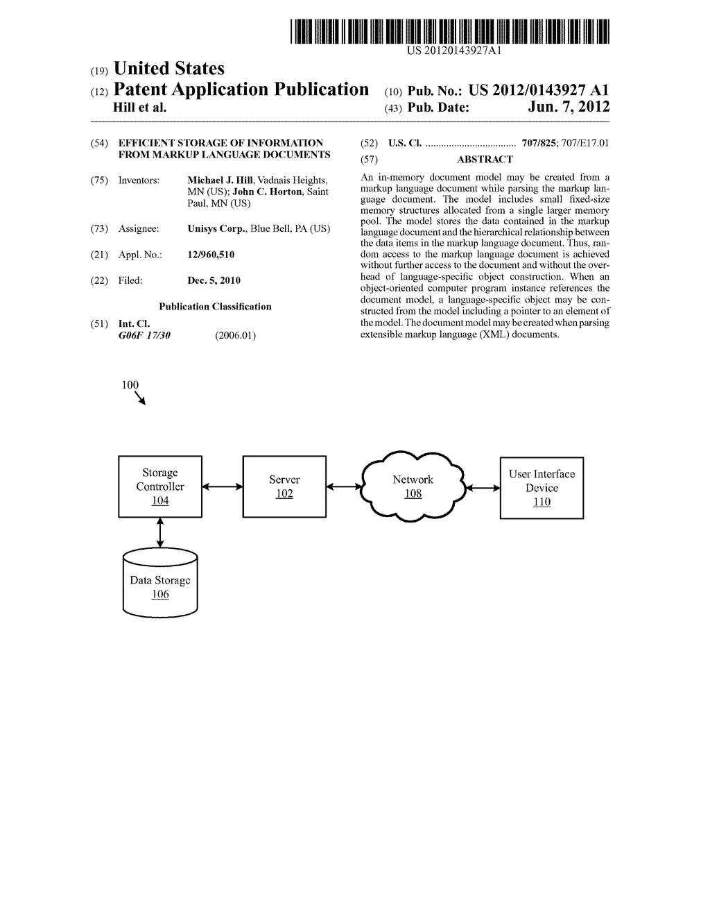 EFFICIENT STORAGE OF INFORMATION FROM MARKUP LANGUAGE DOCUMENTS - diagram, schematic, and image 01