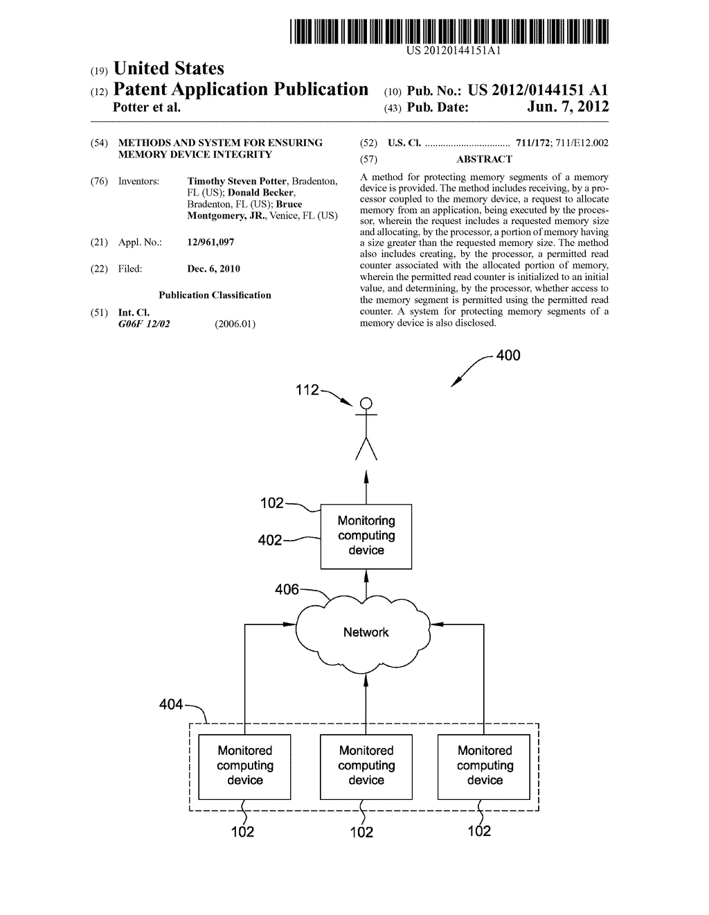 METHODS AND SYSTEM FOR ENSURING MEMORY DEVICE INTEGRITY - diagram, schematic, and image 01