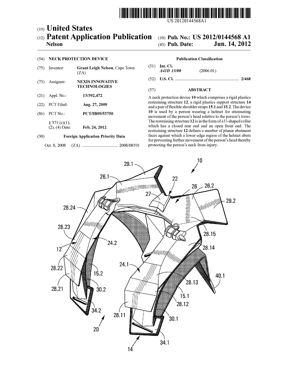 NECK PROTECTION DEVICE - diagram, schematic, and image 01