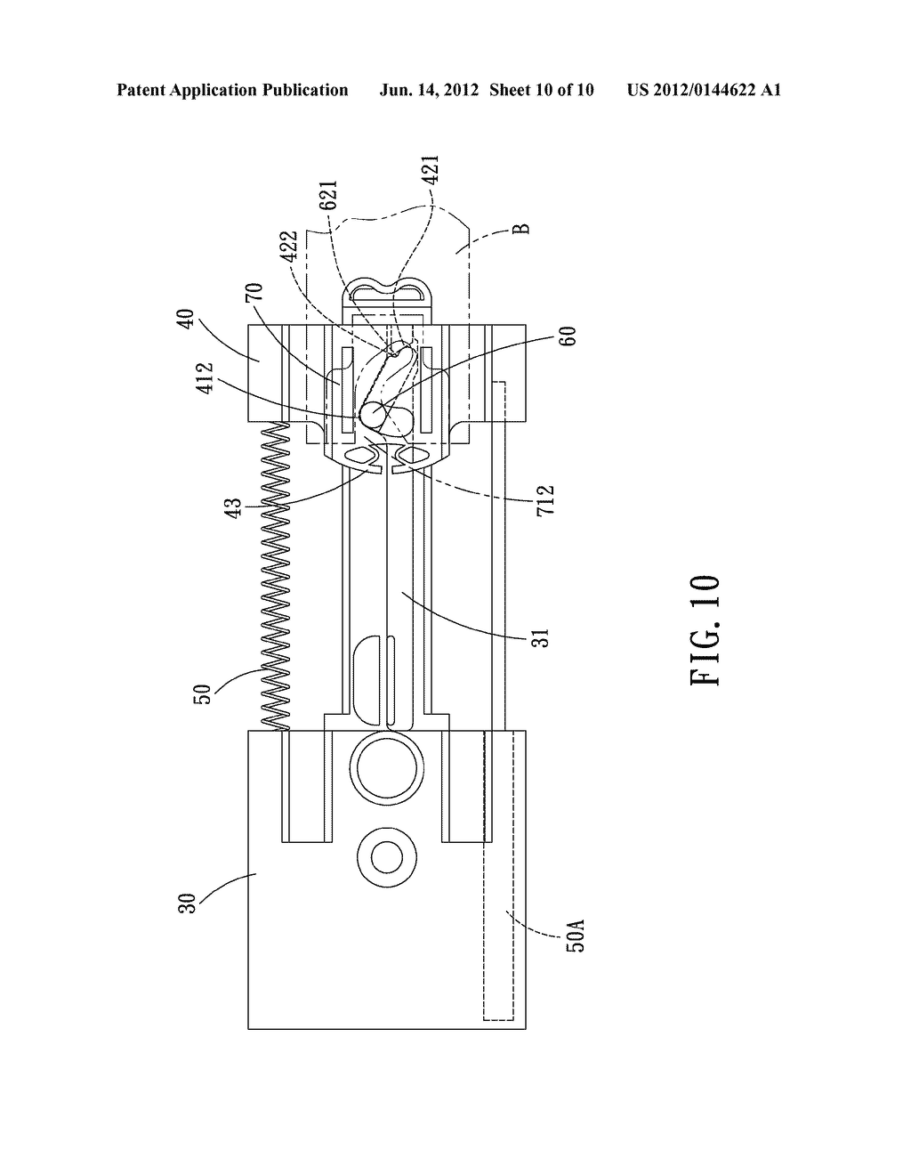 RETURN DEVICE FOR A DRAWER - diagram, schematic, and image 11