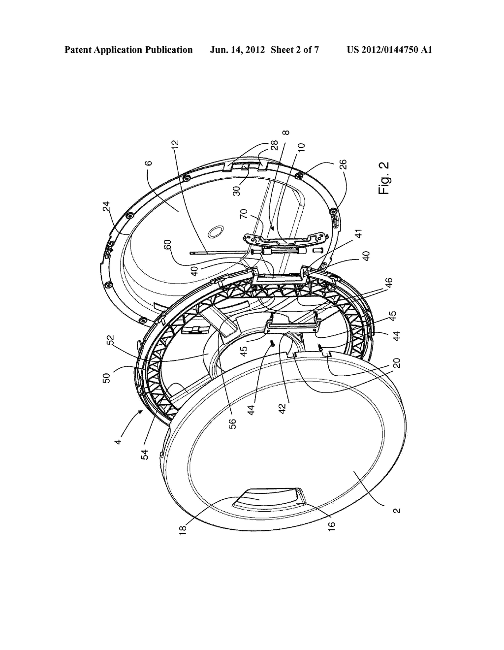 Door and Hinge for a Laundry Machine - diagram, schematic, and image 03