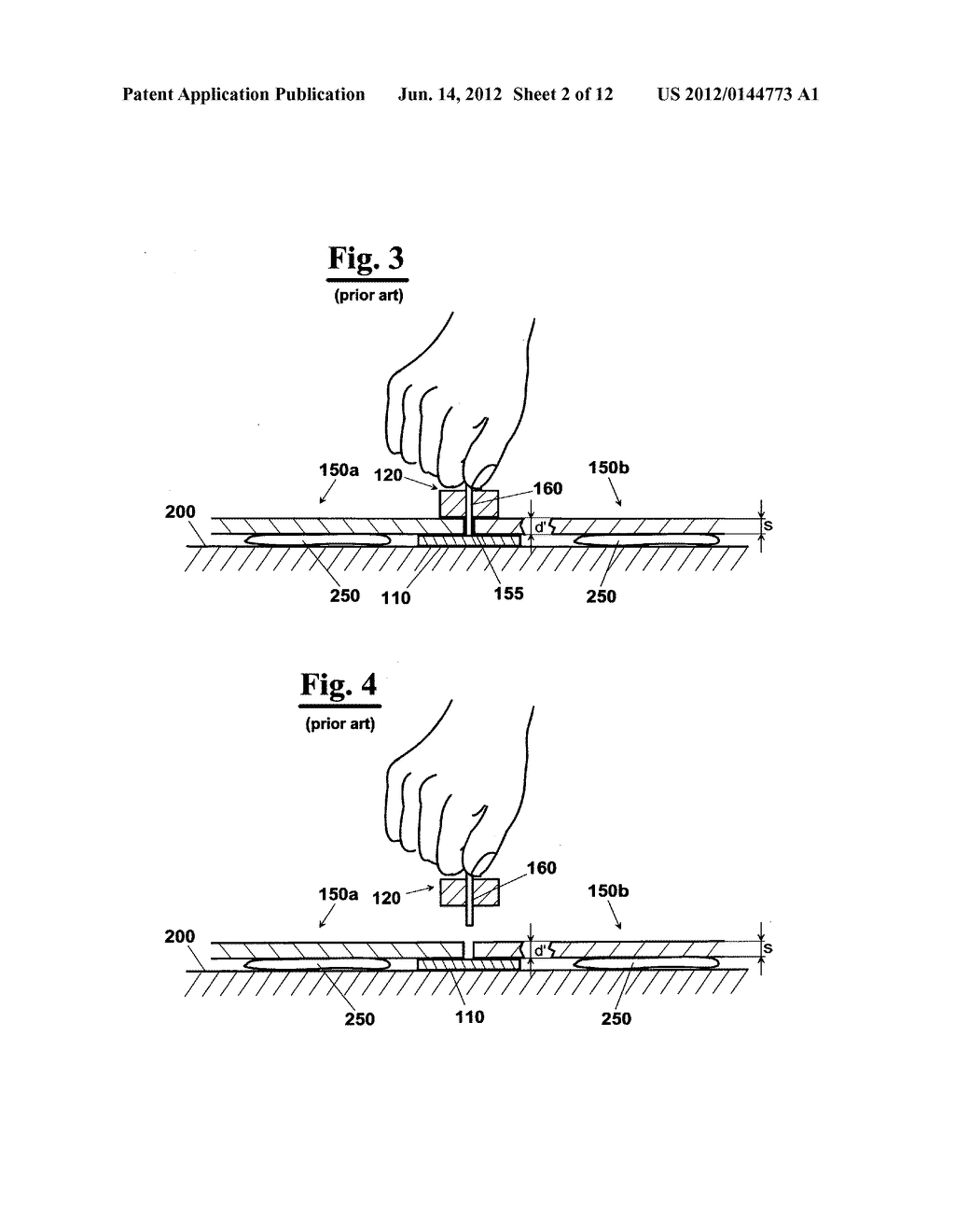 MANUAL TOOL FOR APPLICATION OF A TILE LAYING DEVICE AND SIMILAR ARTICLES     ON A SURFACE TO COAT - diagram, schematic, and image 03