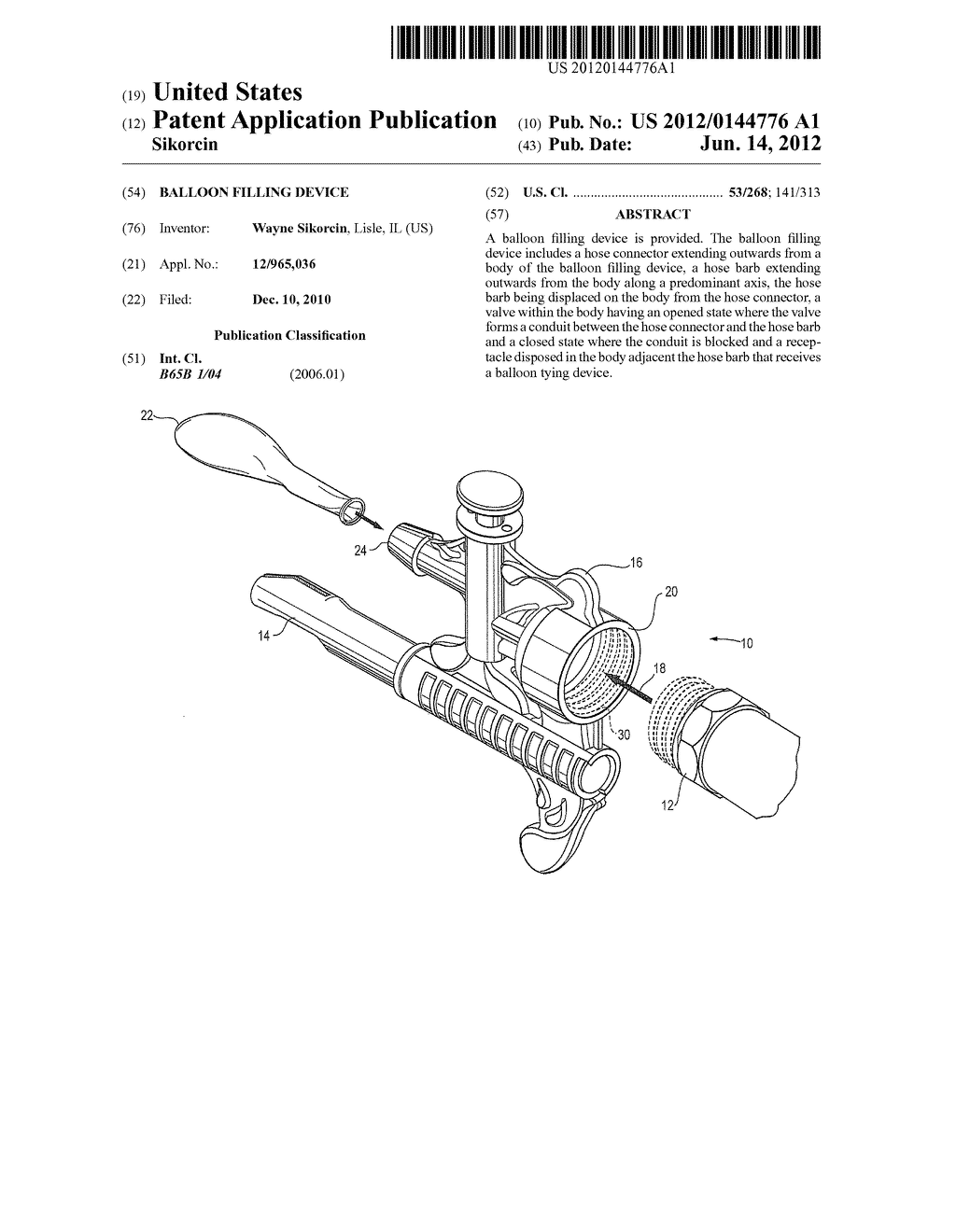 BALLOON FILLING DEVICE - diagram, schematic, and image 01