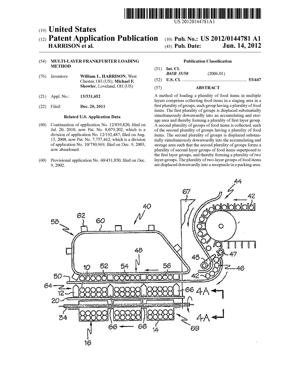 MULTI-LAYER FRANKFURTER LOADING METHOD - diagram, schematic, and image 01