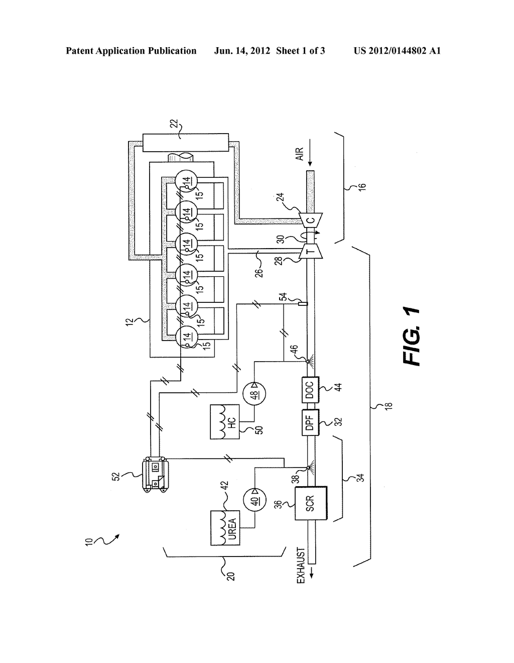 EXHAUST SYSTEM HAVING DOC REGENERATION STRATEGY - diagram, schematic, and image 02