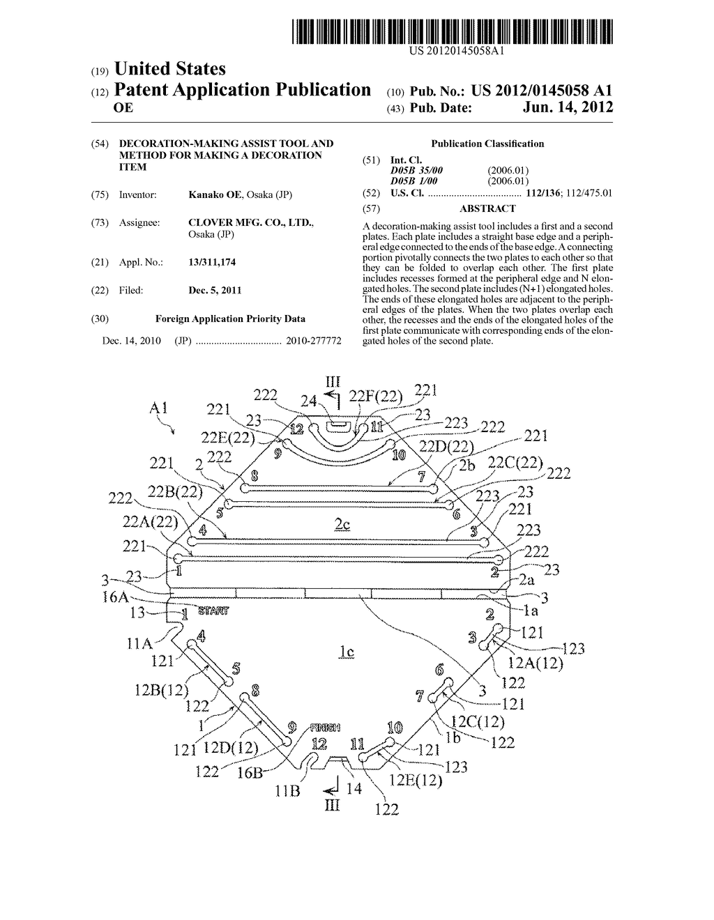 DECORATION-MAKING ASSIST TOOL AND METHOD FOR MAKING A DECORATION ITEM - diagram, schematic, and image 01