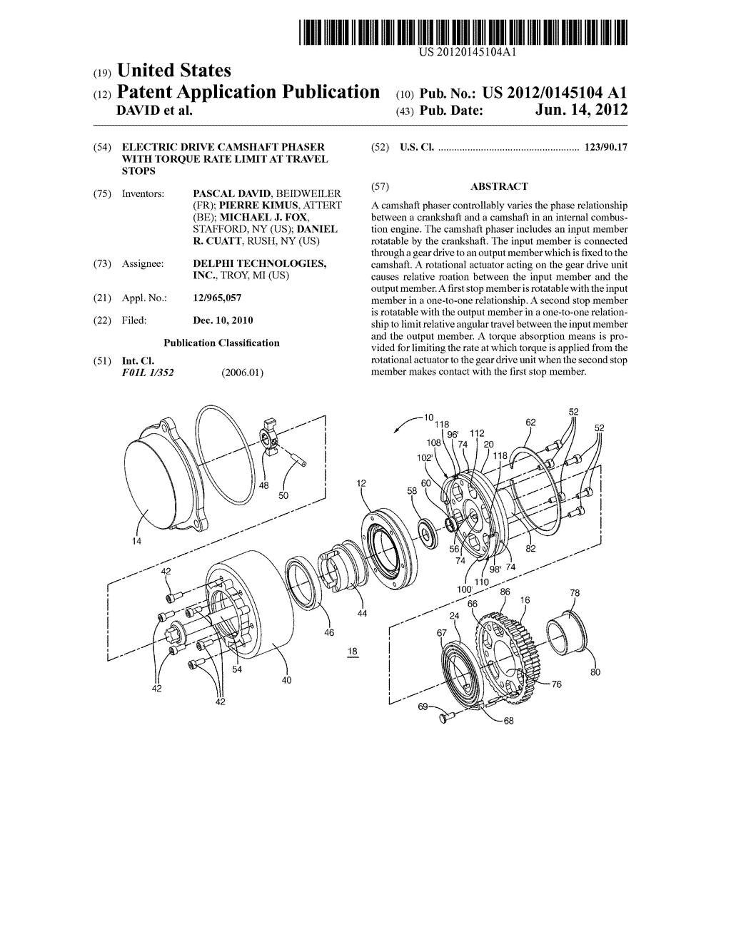 ELECTRIC DRIVE CAMSHAFT PHASER WITH TORQUE RATE LIMIT AT TRAVEL STOPS - diagram, schematic, and image 01