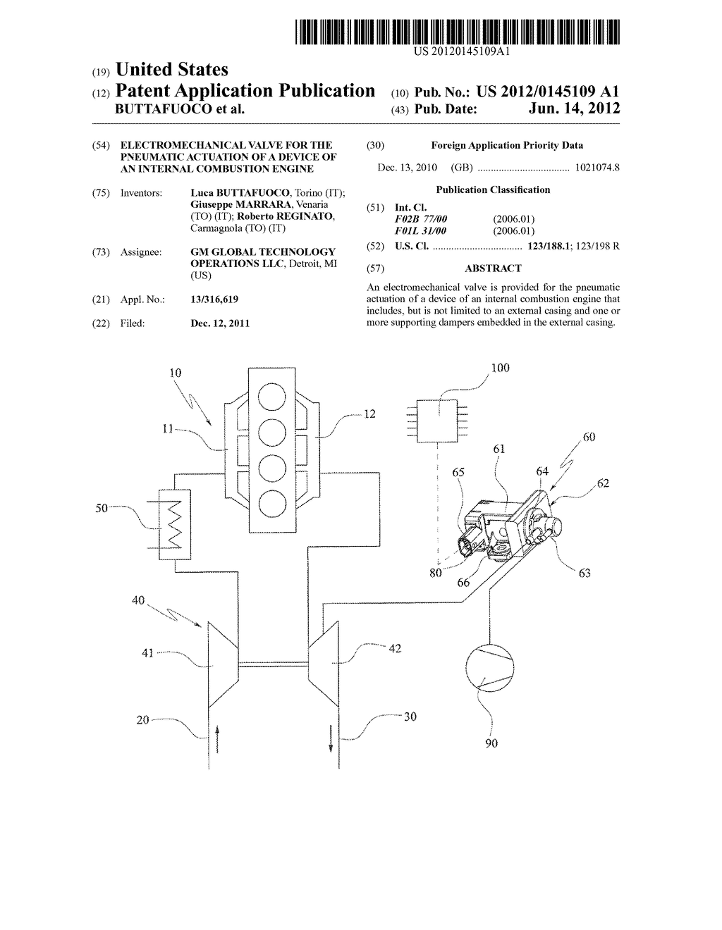 ELECTROMECHANICAL VALVE FOR THE PNEUMATIC ACTUATION OF A DEVICE OF AN     INTERNAL COMBUSTION ENGINE - diagram, schematic, and image 01