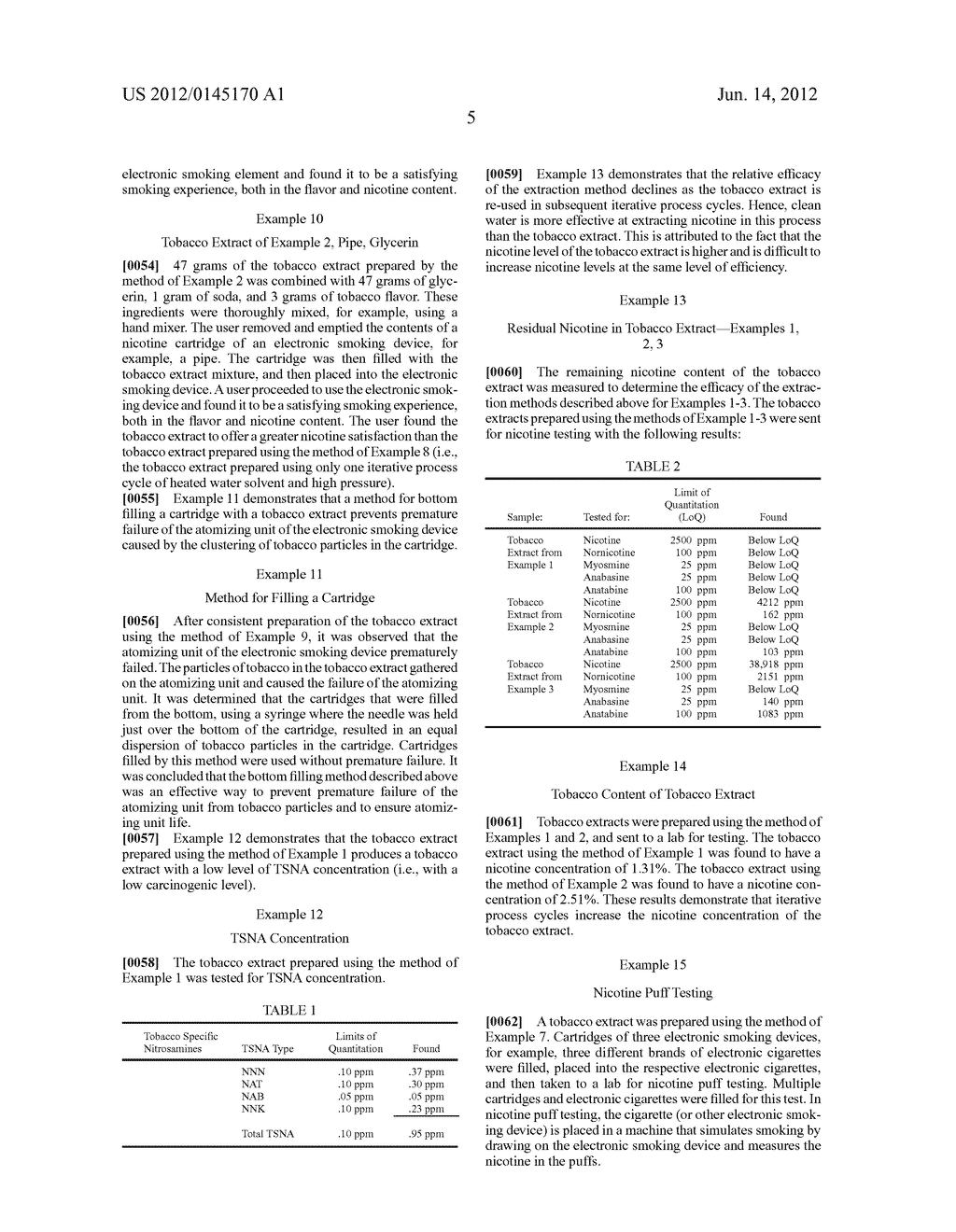 METHOD FOR PREPARING TOBACCO EXTRACT FOR ELECTRONIC SMOKING DEVICES - diagram, schematic, and image 09