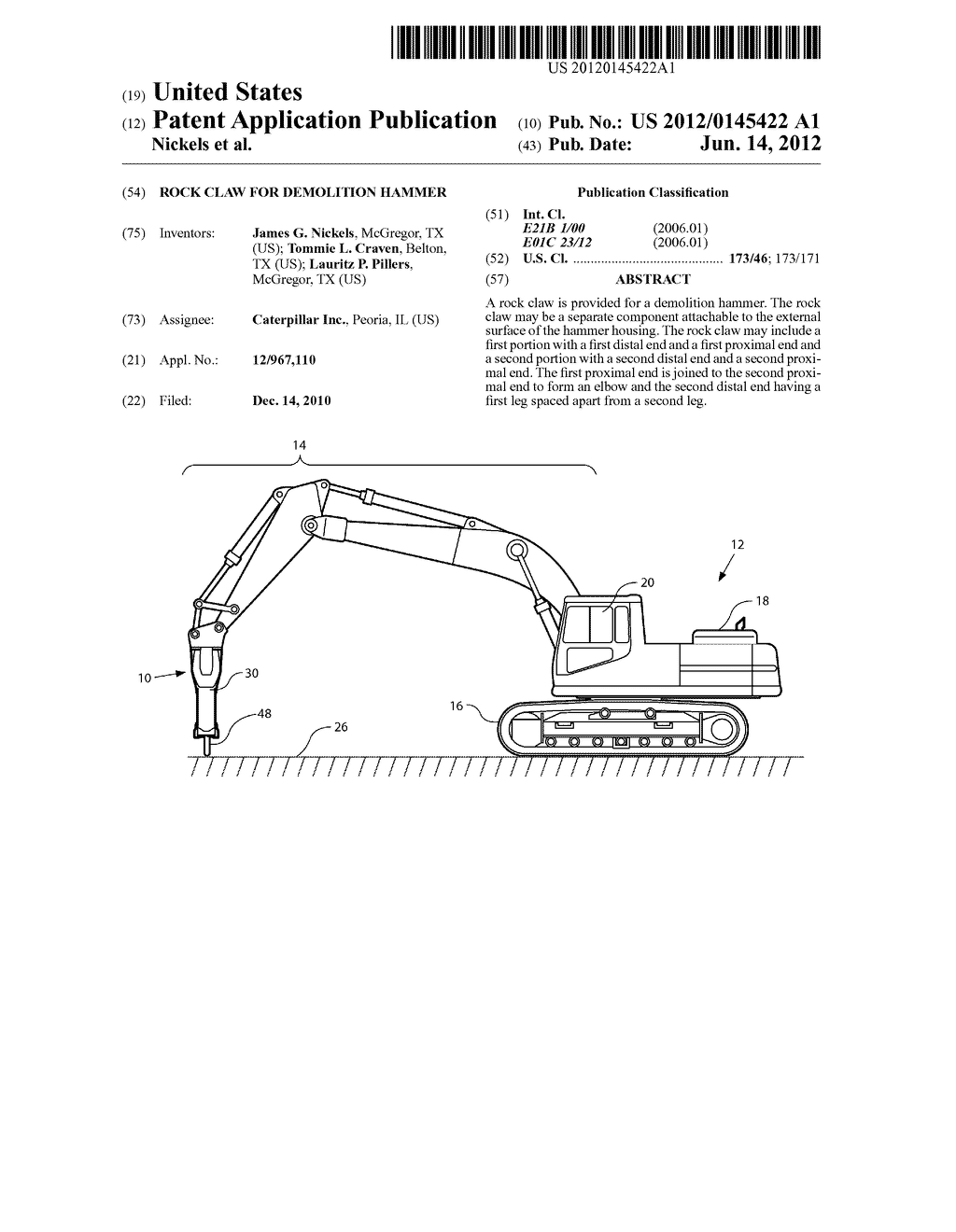 ROCK CLAW FOR DEMOLITION HAMMER - diagram, schematic, and image 01