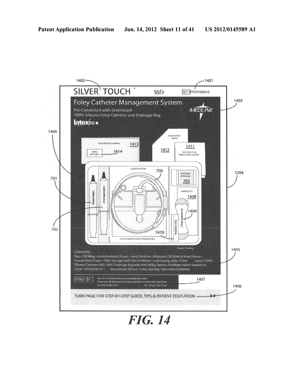 Catheter tray, packaging system, instruction insert, and associated     methods - diagram, schematic, and image 12