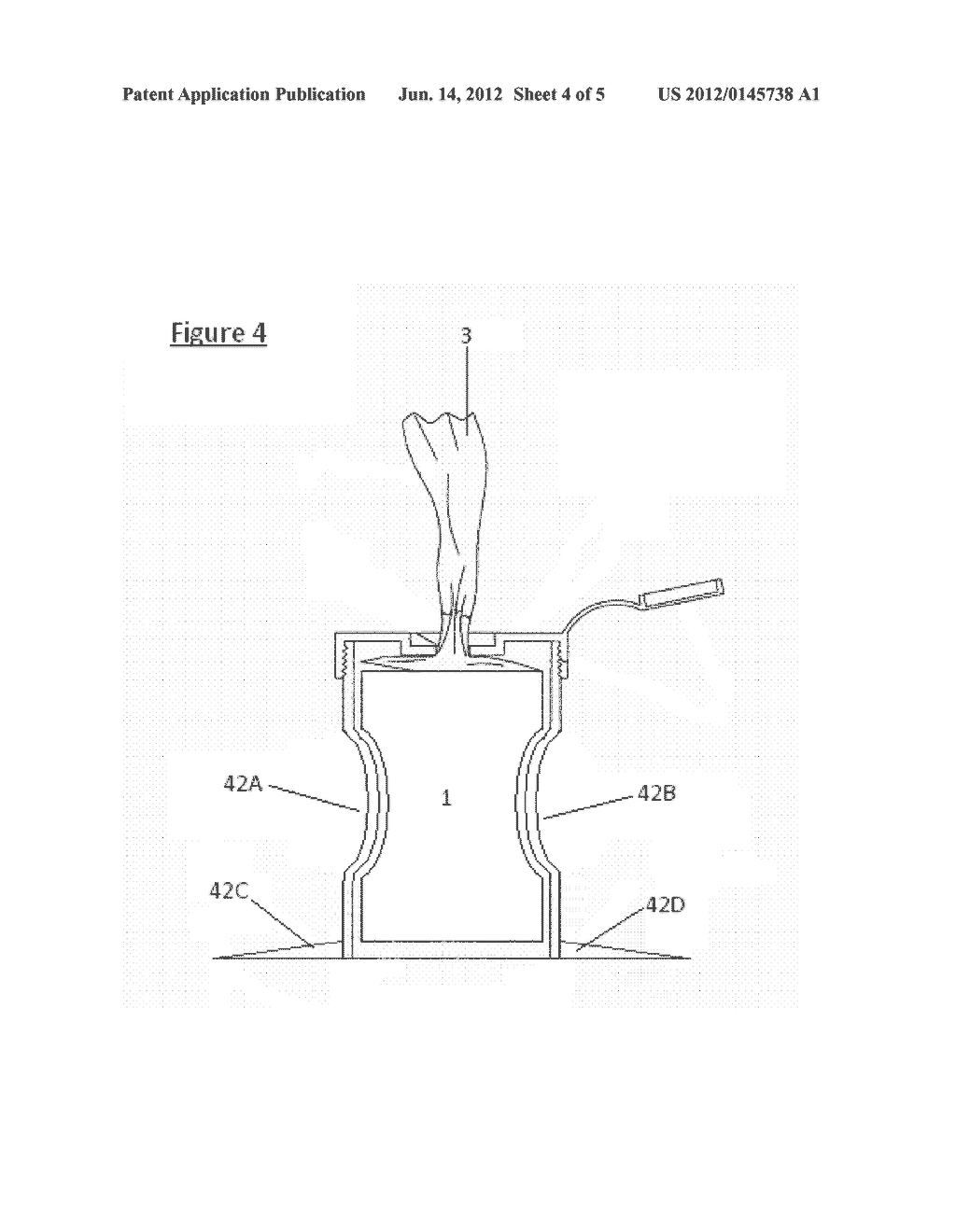 DISPENSING CONTAINER FOR WIPES WITH KNEE SUPPORTS - diagram, schematic, and image 05