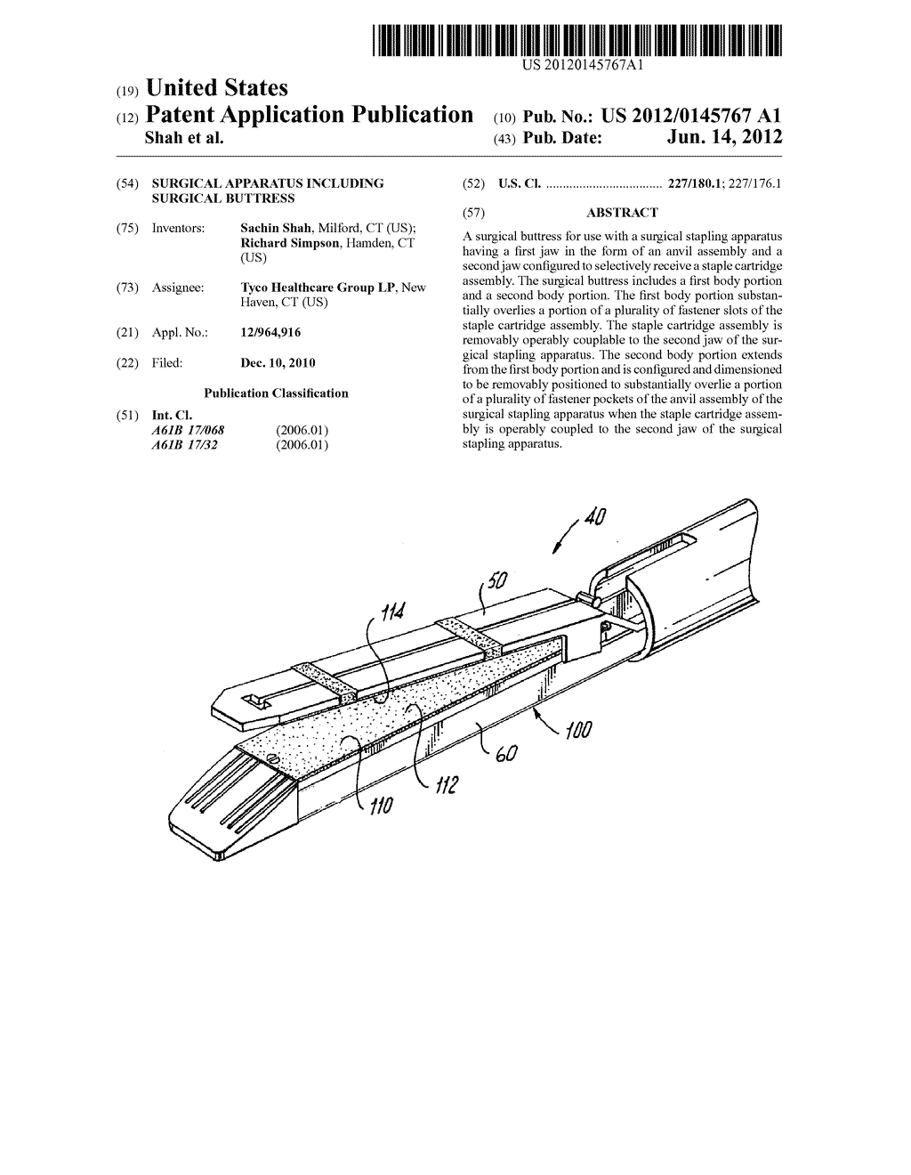 Surgical Apparatus Including Surgical Buttress - diagram, schematic, and image 01