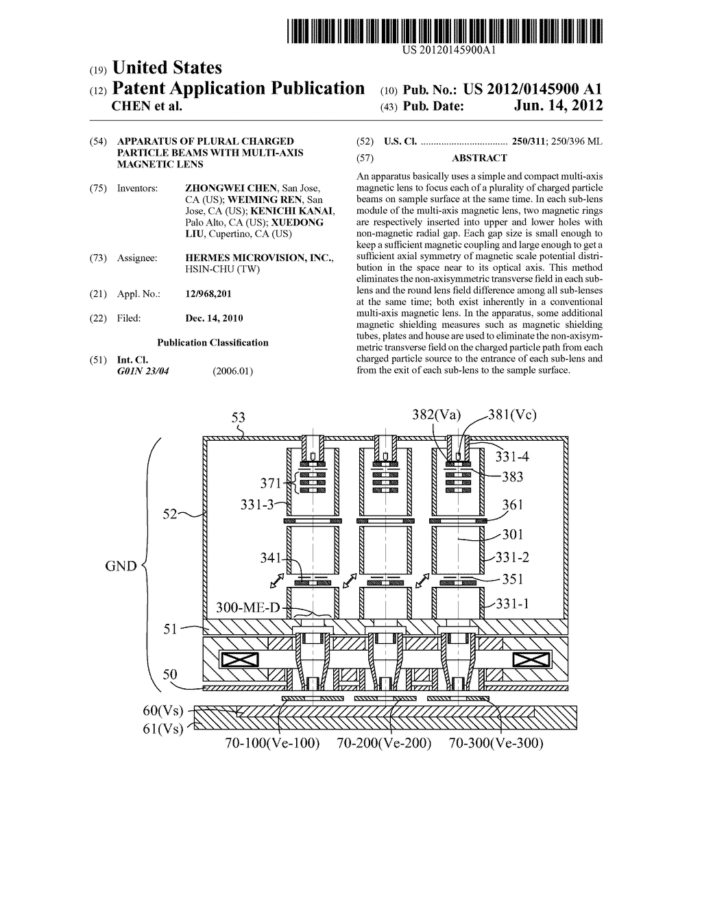 APPARATUS OF PLURAL CHARGED PARTICLE BEAMS WITH MULTI-AXIS MAGNETIC LENS - diagram, schematic, and image 01