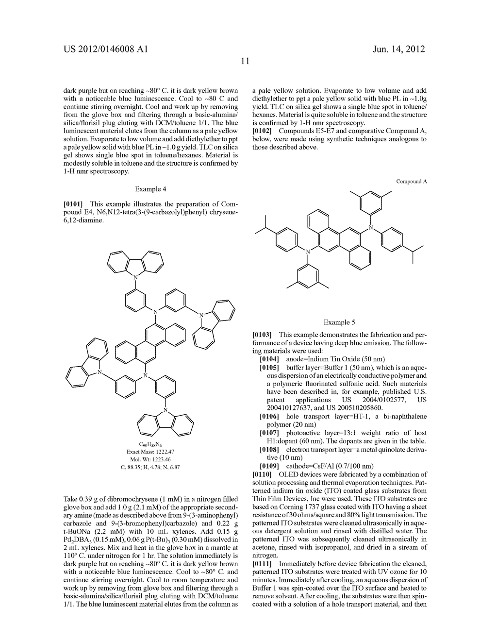 CHRYSENE COMPOUNDS FOR LUMINESCENT APPLICATIONS - diagram, schematic, and image 13