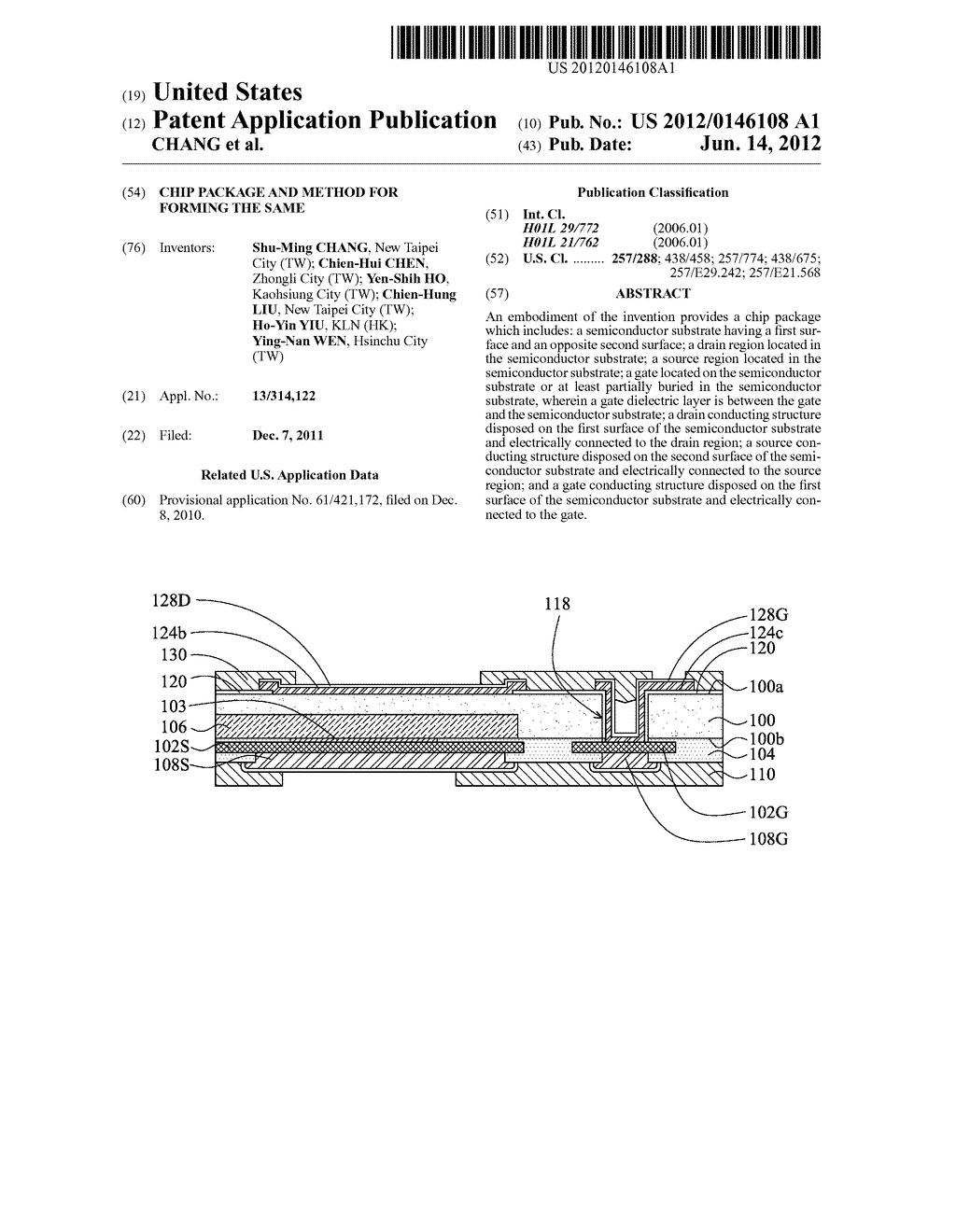 CHIP PACKAGE AND METHOD FOR FORMING THE SAME - diagram, schematic, and image 01