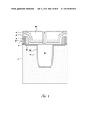 METHOD OF FABRICATING AN INTEGRATED CIRCUIT HAVING A STRAIN INDUCING     HOLLOW TRENCH ISOLATION REGION diagram and image