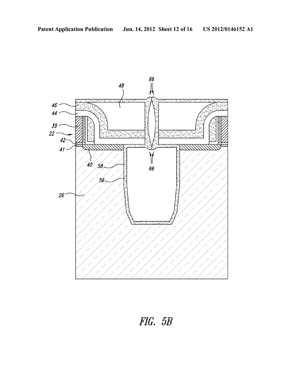 METHOD OF FABRICATING AN INTEGRATED CIRCUIT HAVING A STRAIN INDUCING     HOLLOW TRENCH ISOLATION REGION - diagram, schematic, and image 13